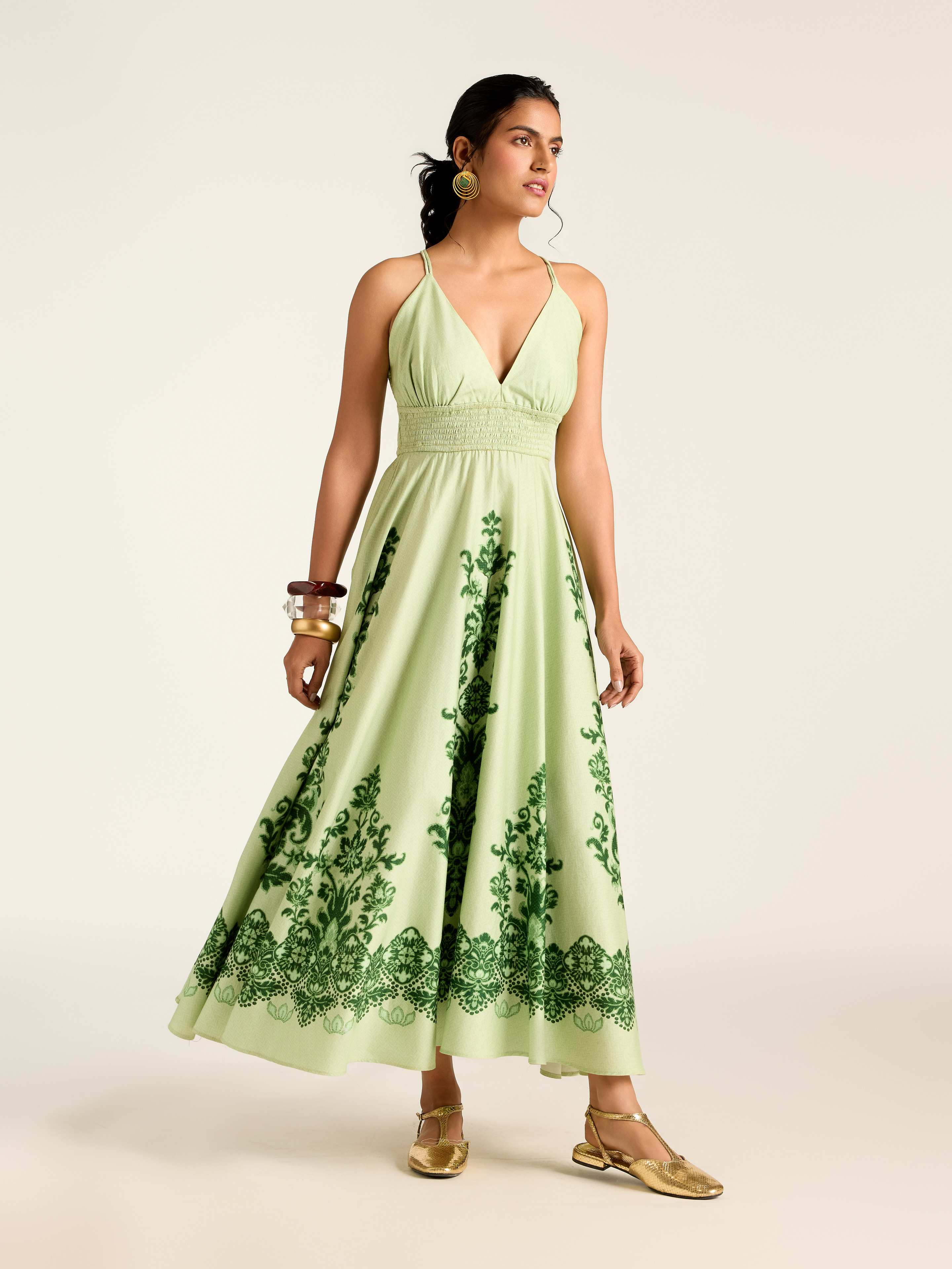 Green Raquel Long Dress