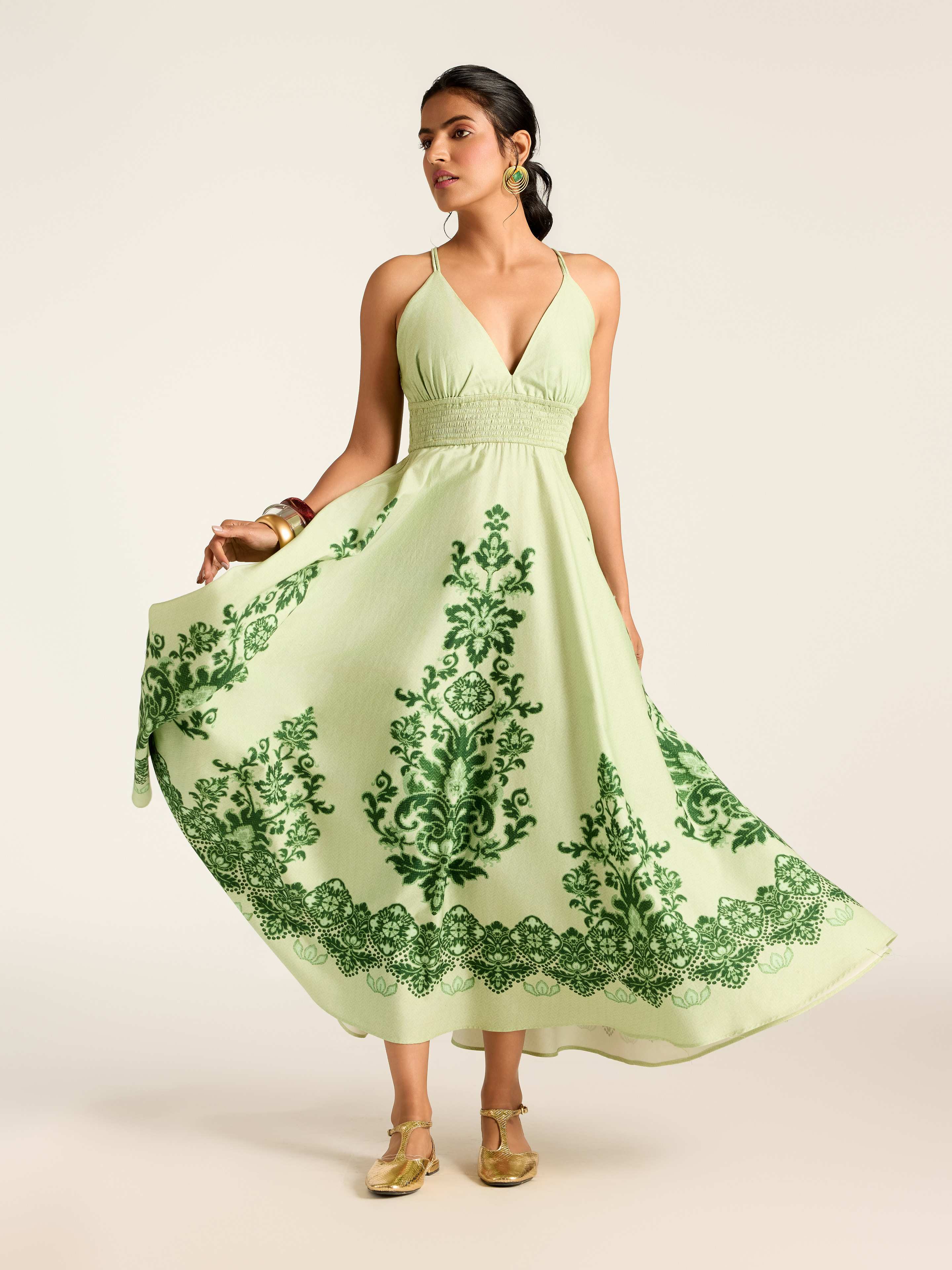 Green Raquel Long Dress