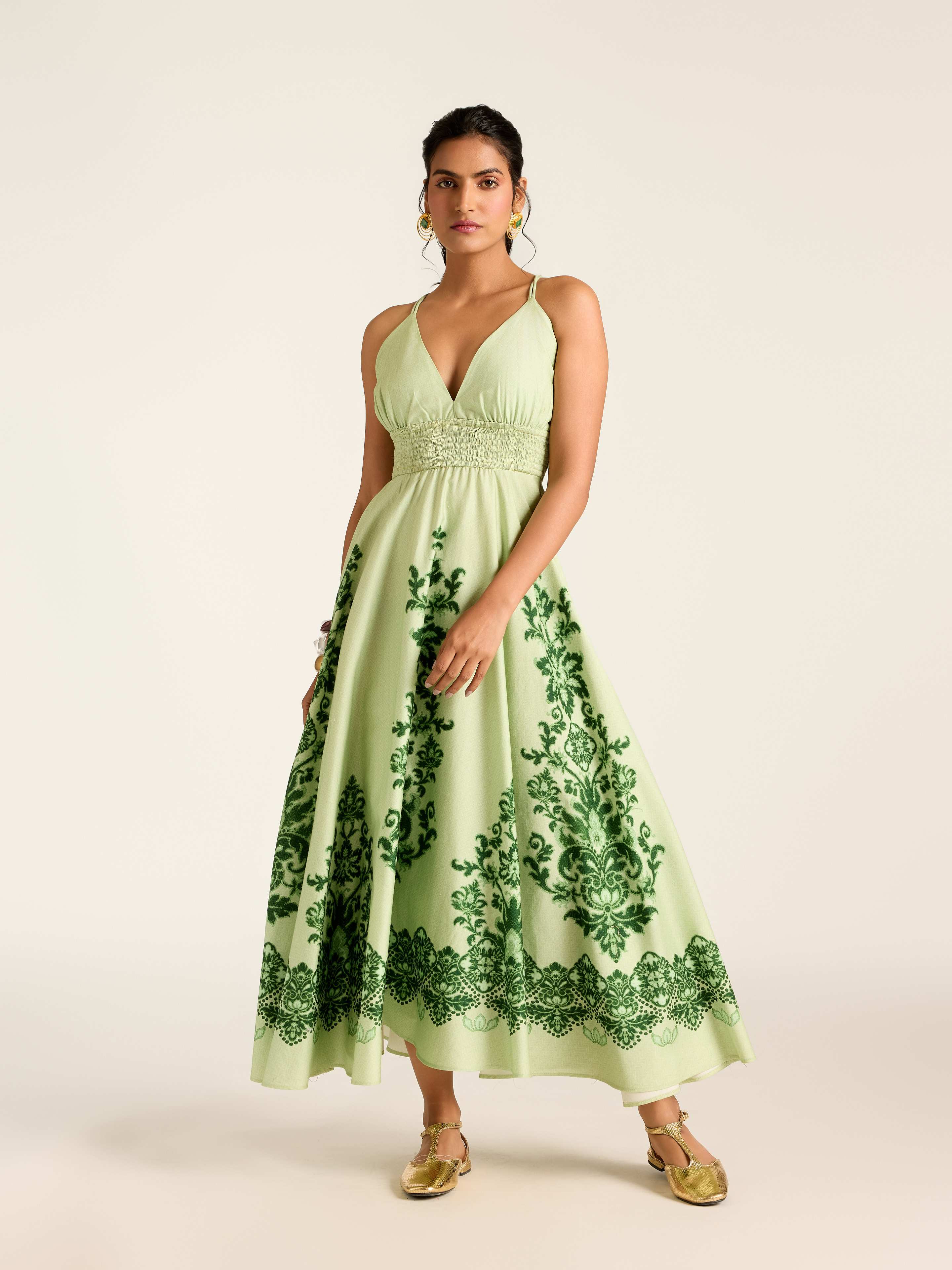 Green Raquel Long Dress