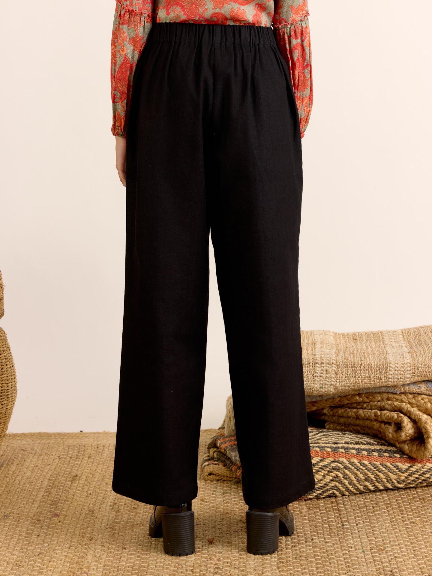 Black Straight Pants