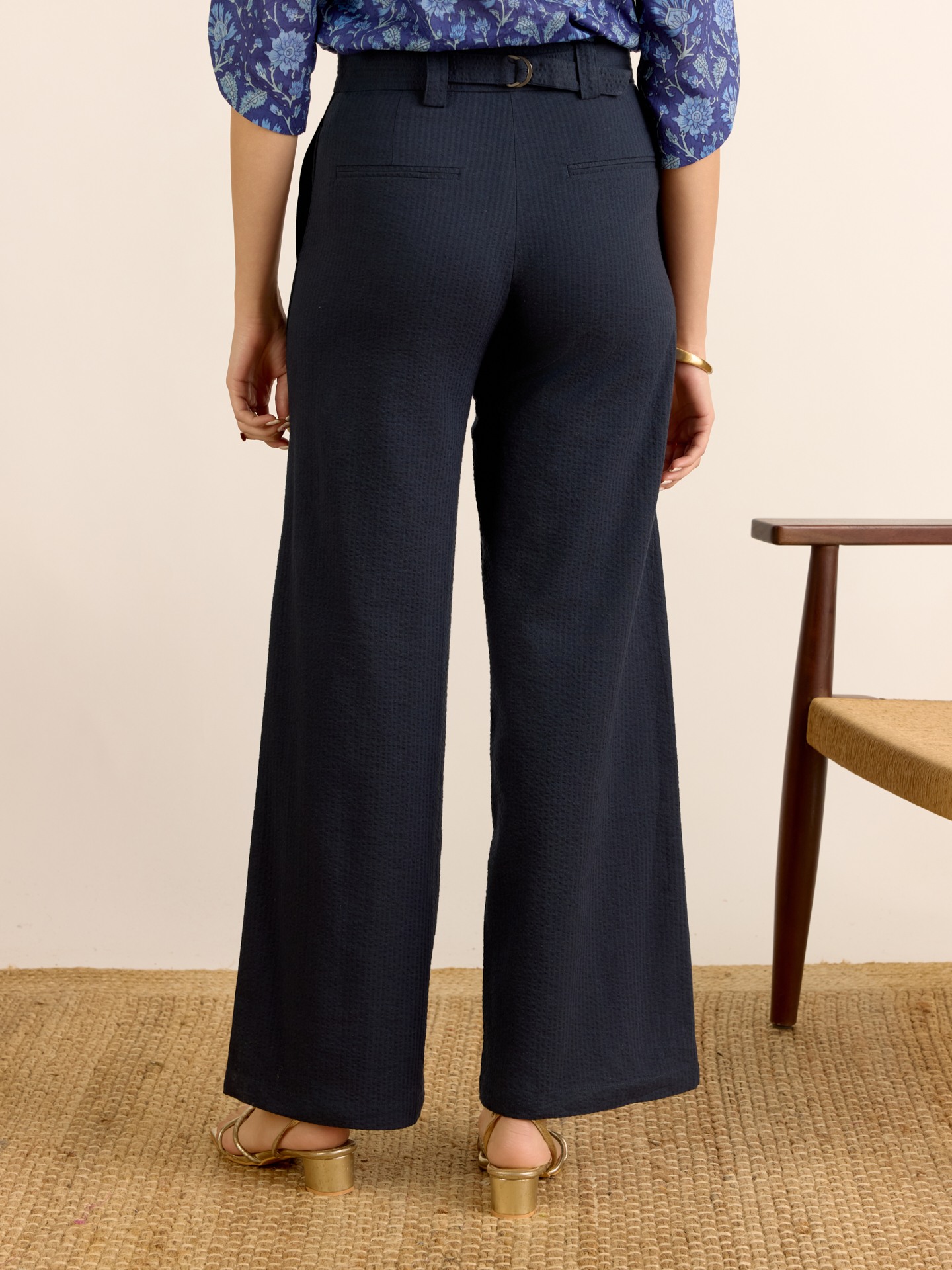 Blue Wide Leg Pant