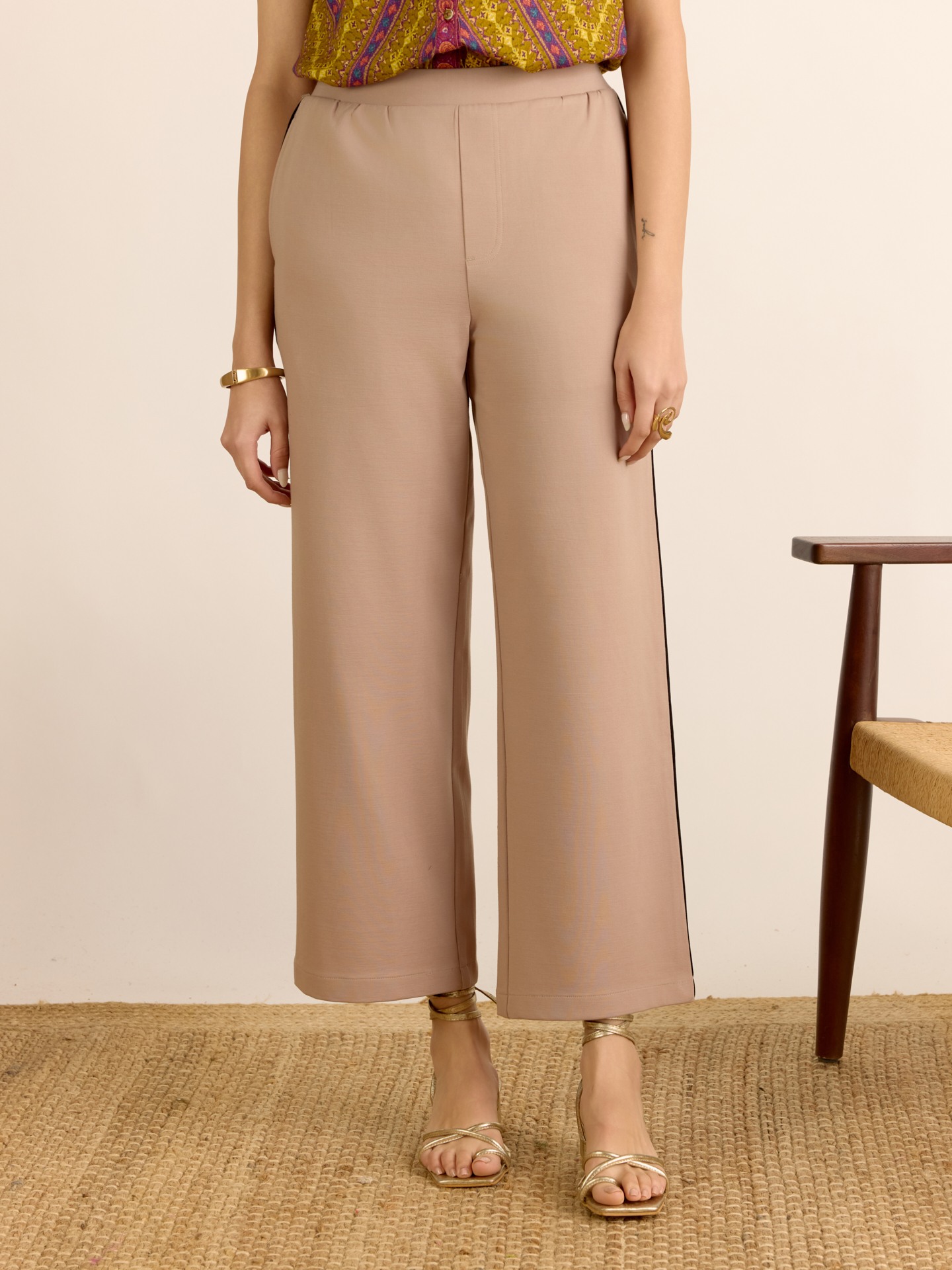 Khaki Straight Pants
