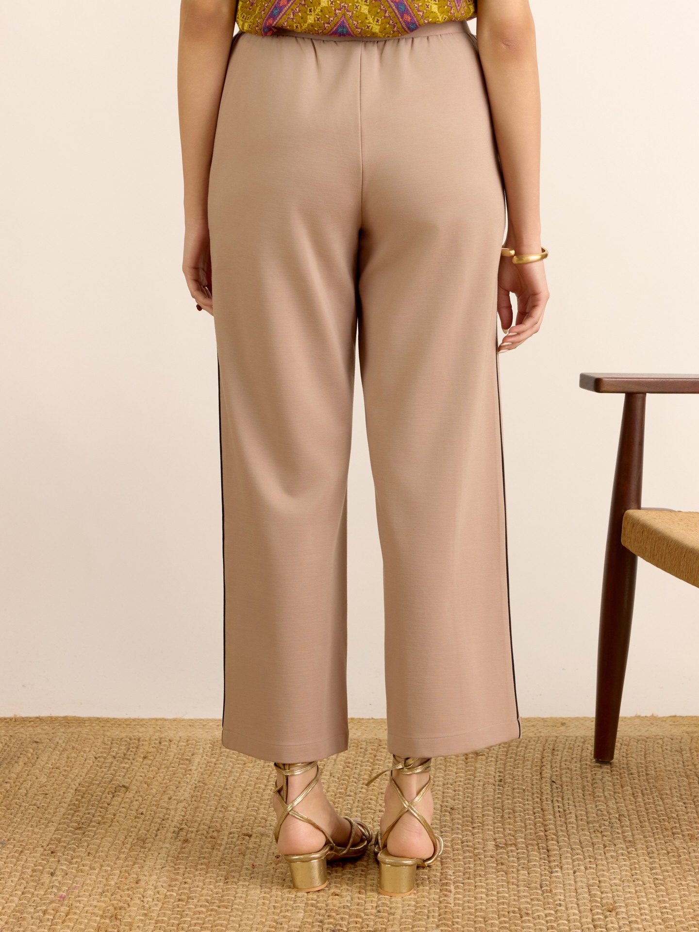 Khaki Straight Pants