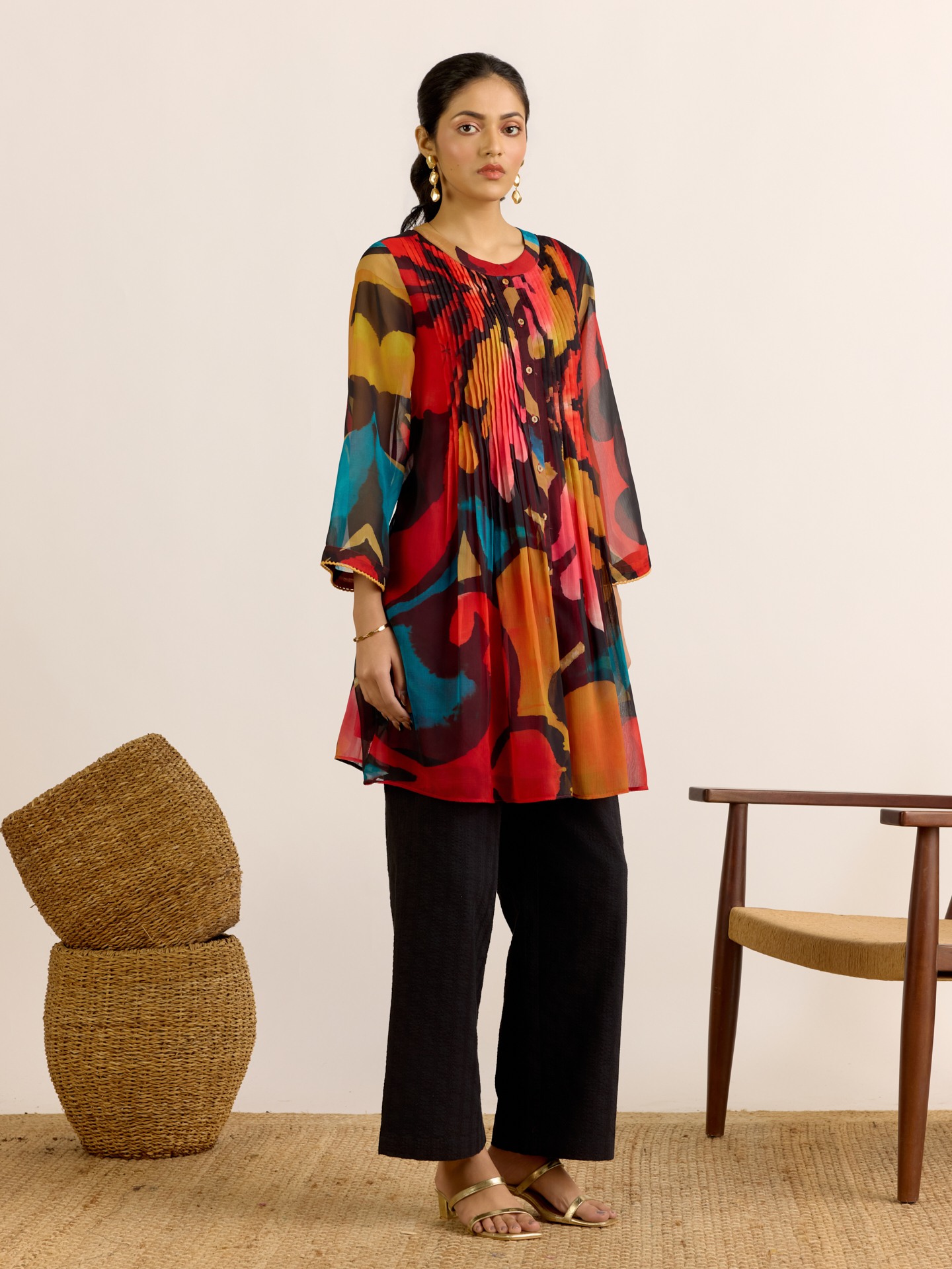 Blue Laurella Kurti