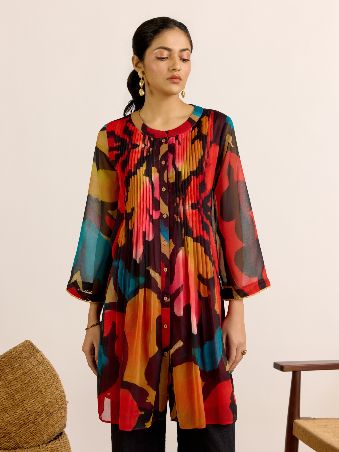 Blue Laurella Kurti