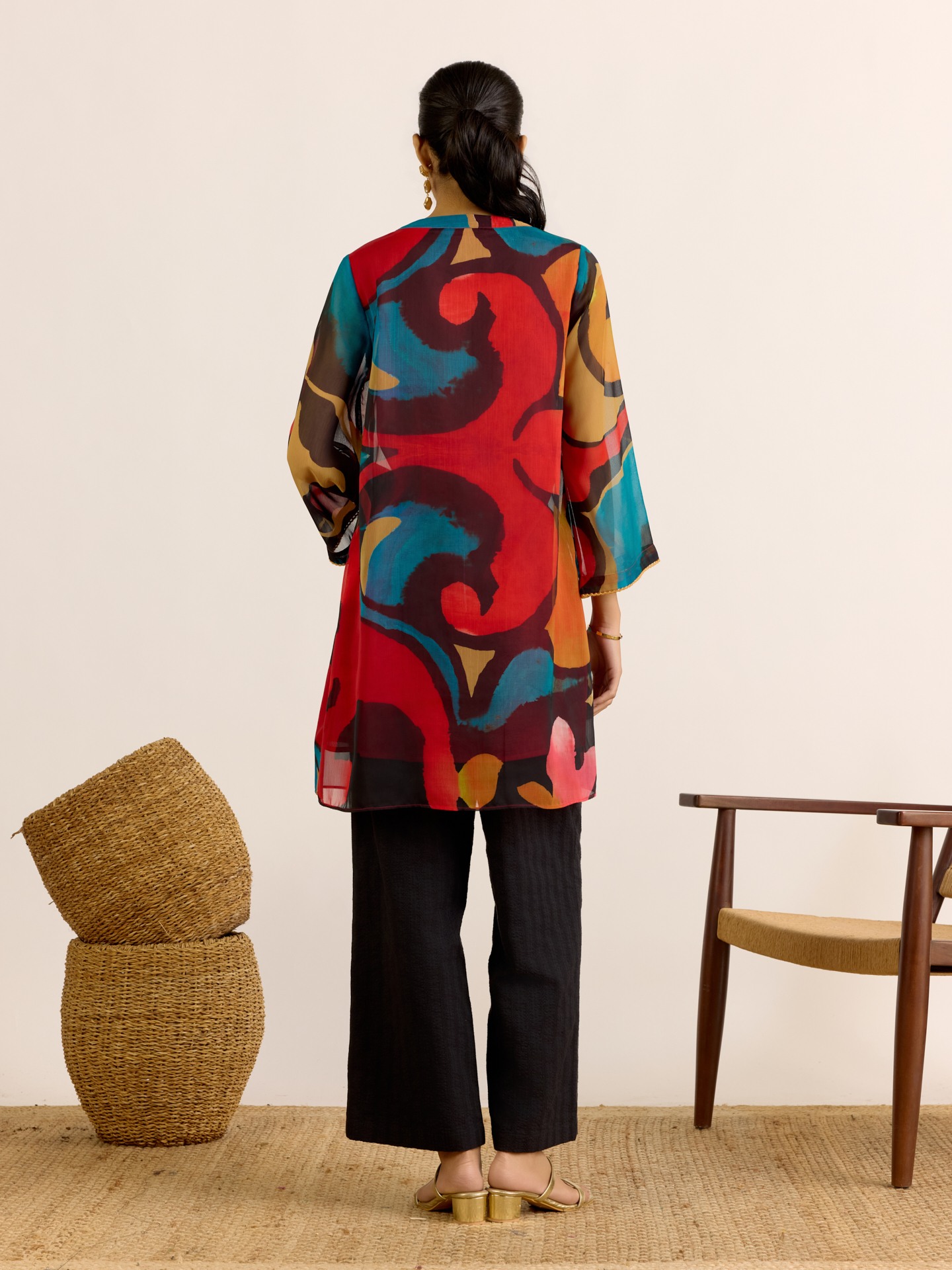 Blue Laurella Kurti