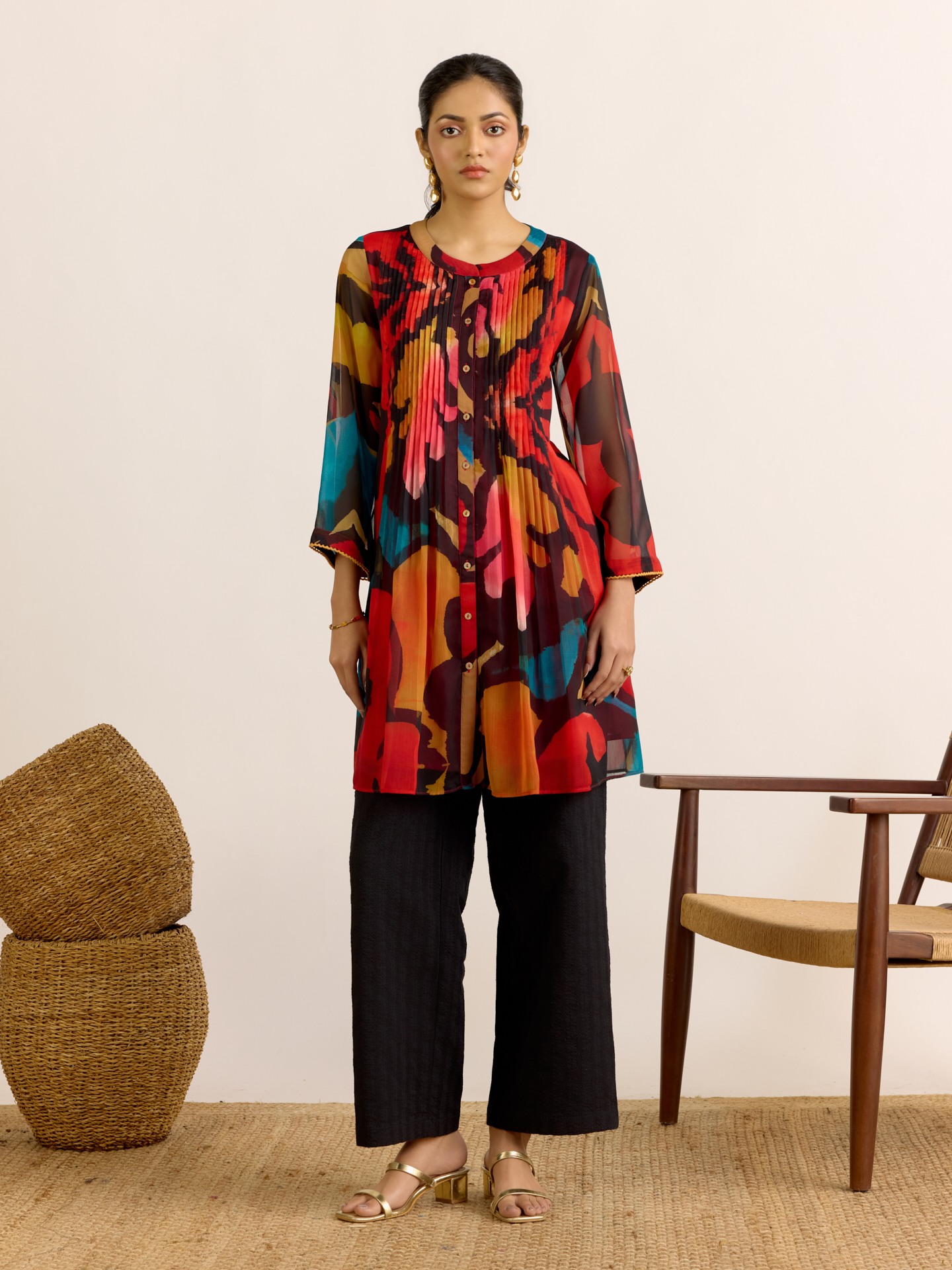 Blue Laurella Kurti