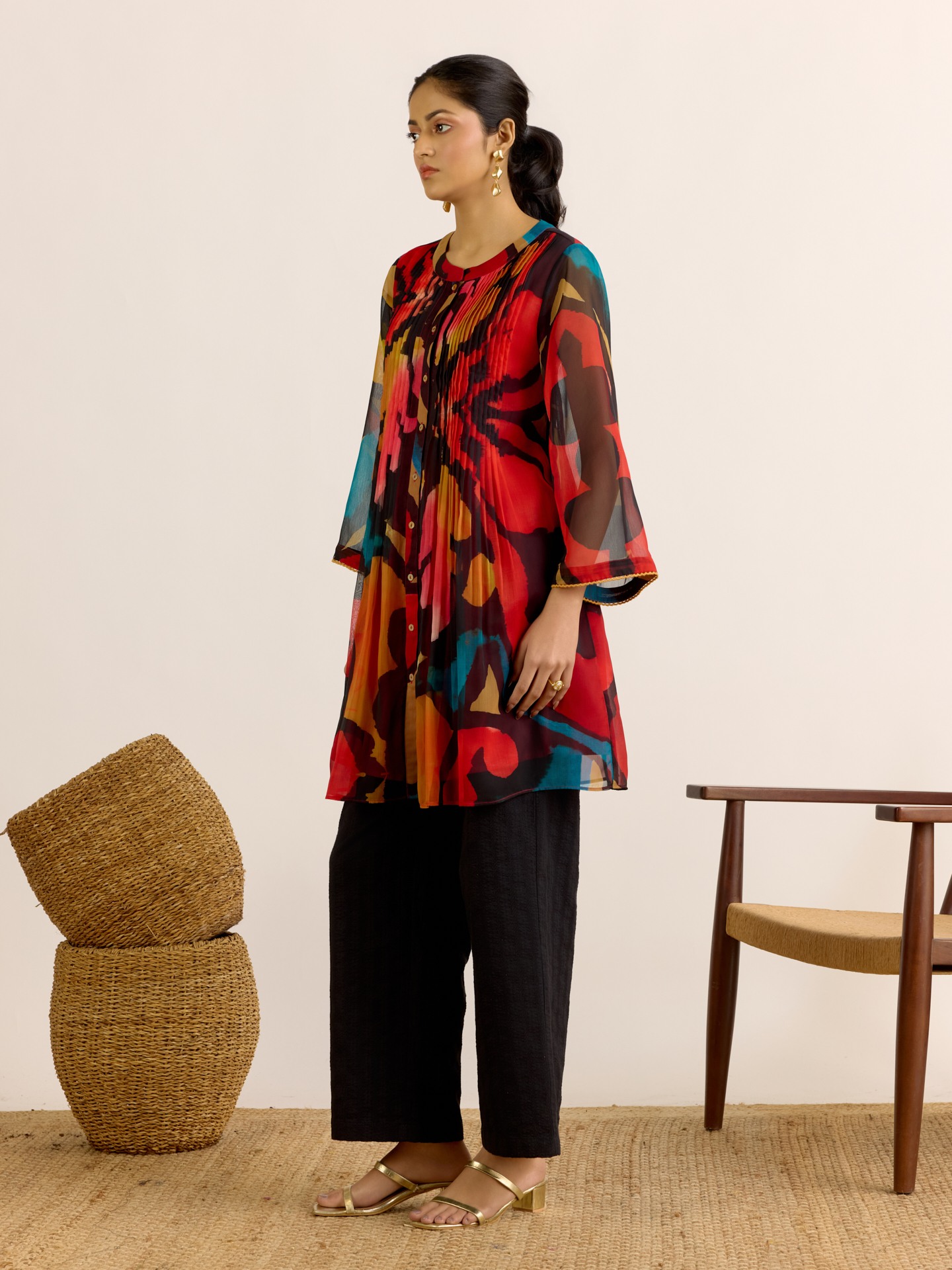 Blue Laurella Kurti