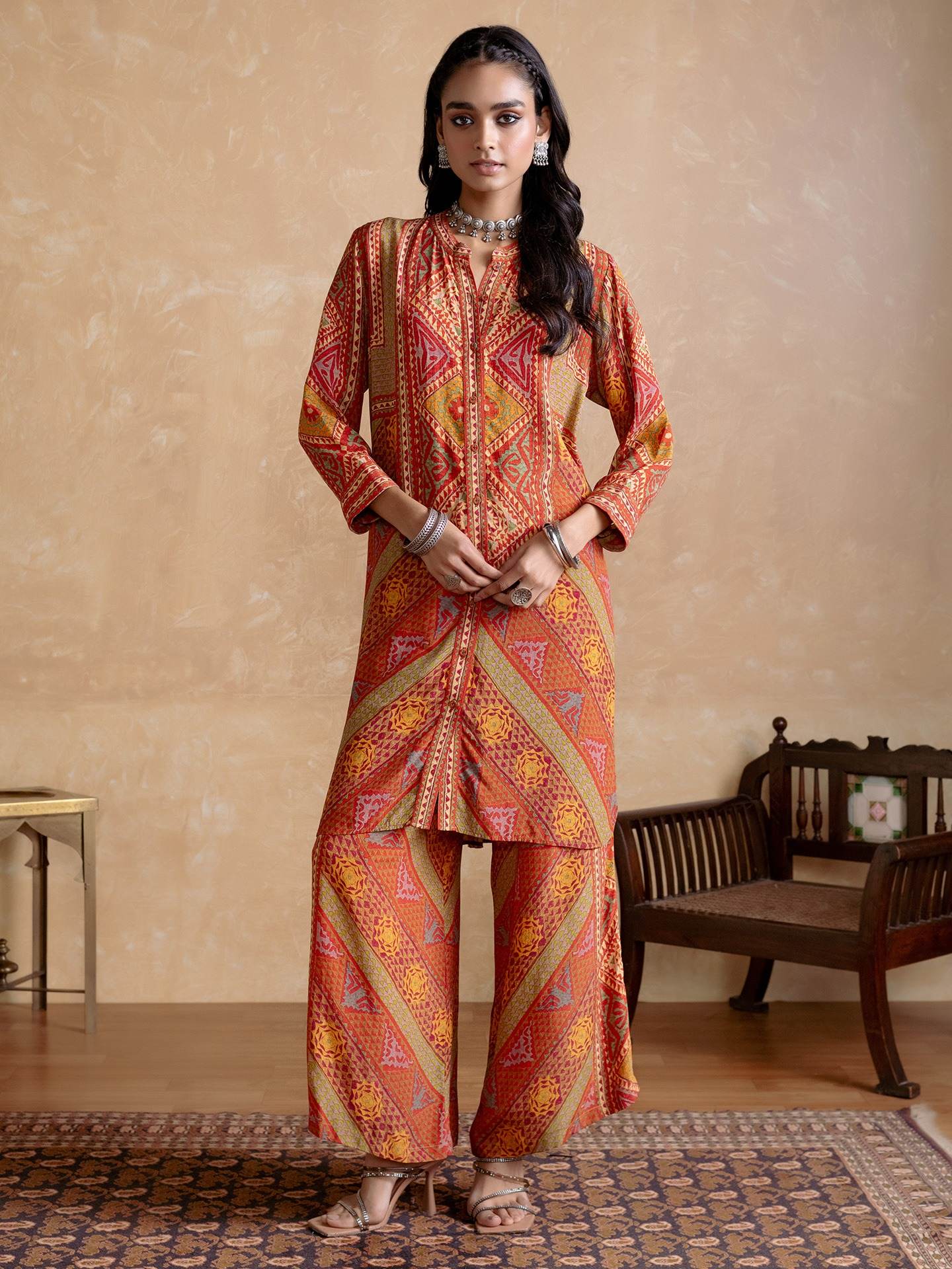 Rust Sona Co-Ord Set