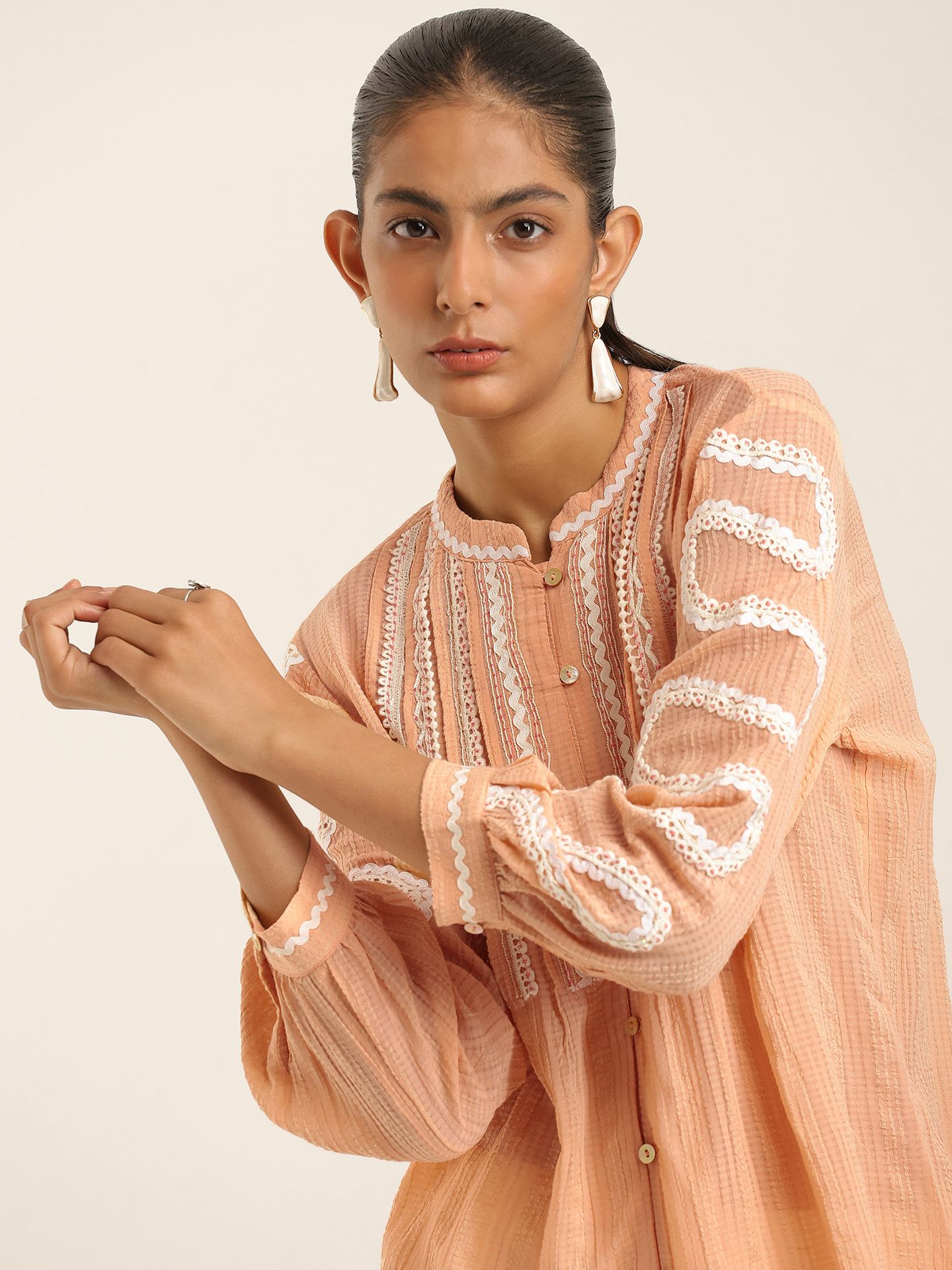 Peach Mirabelle Top