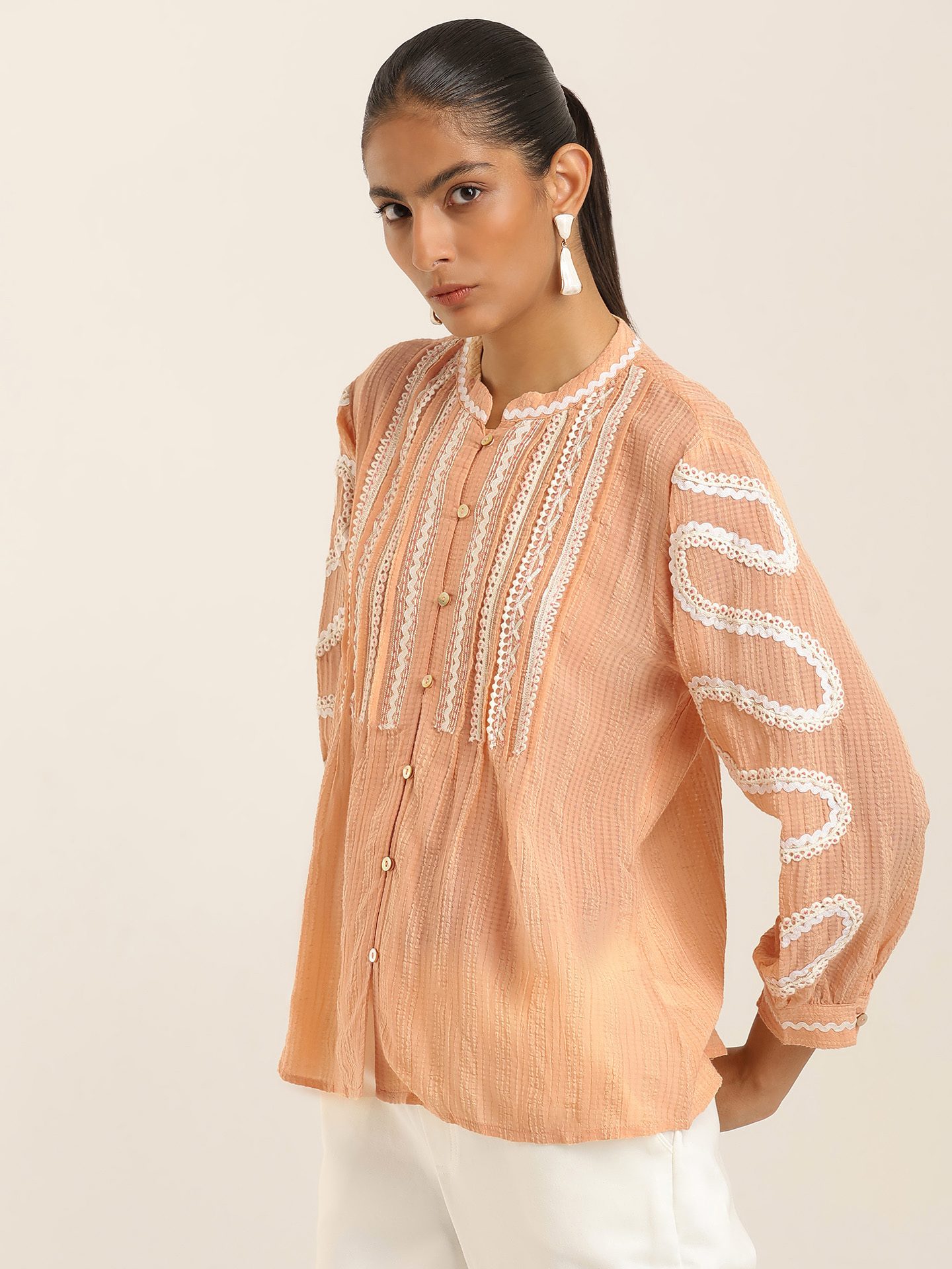 Peach Mirabelle Top