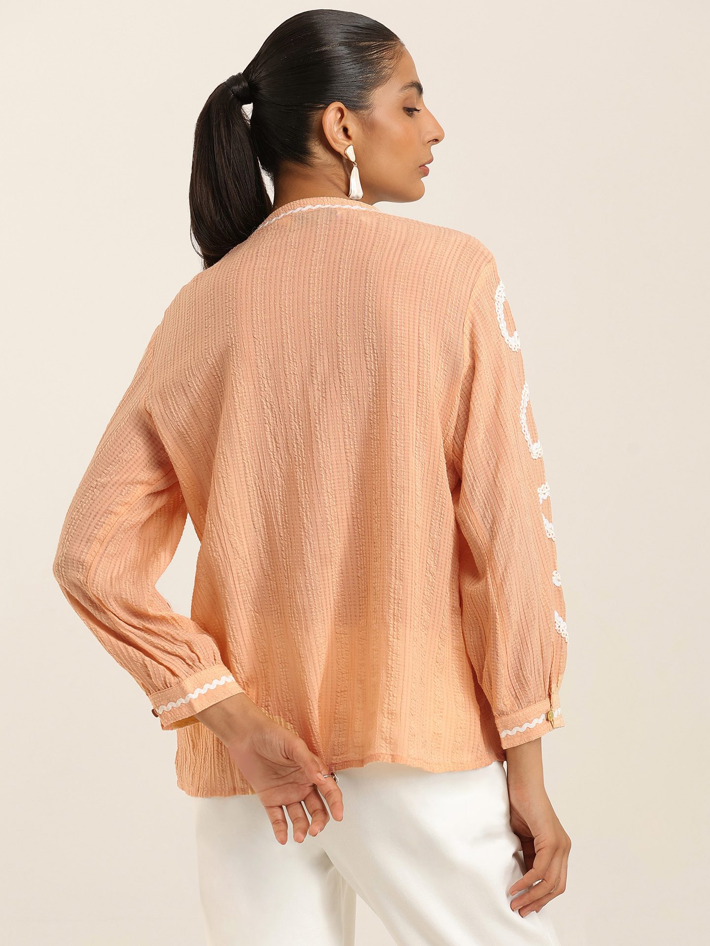 Peach Mirabelle Top