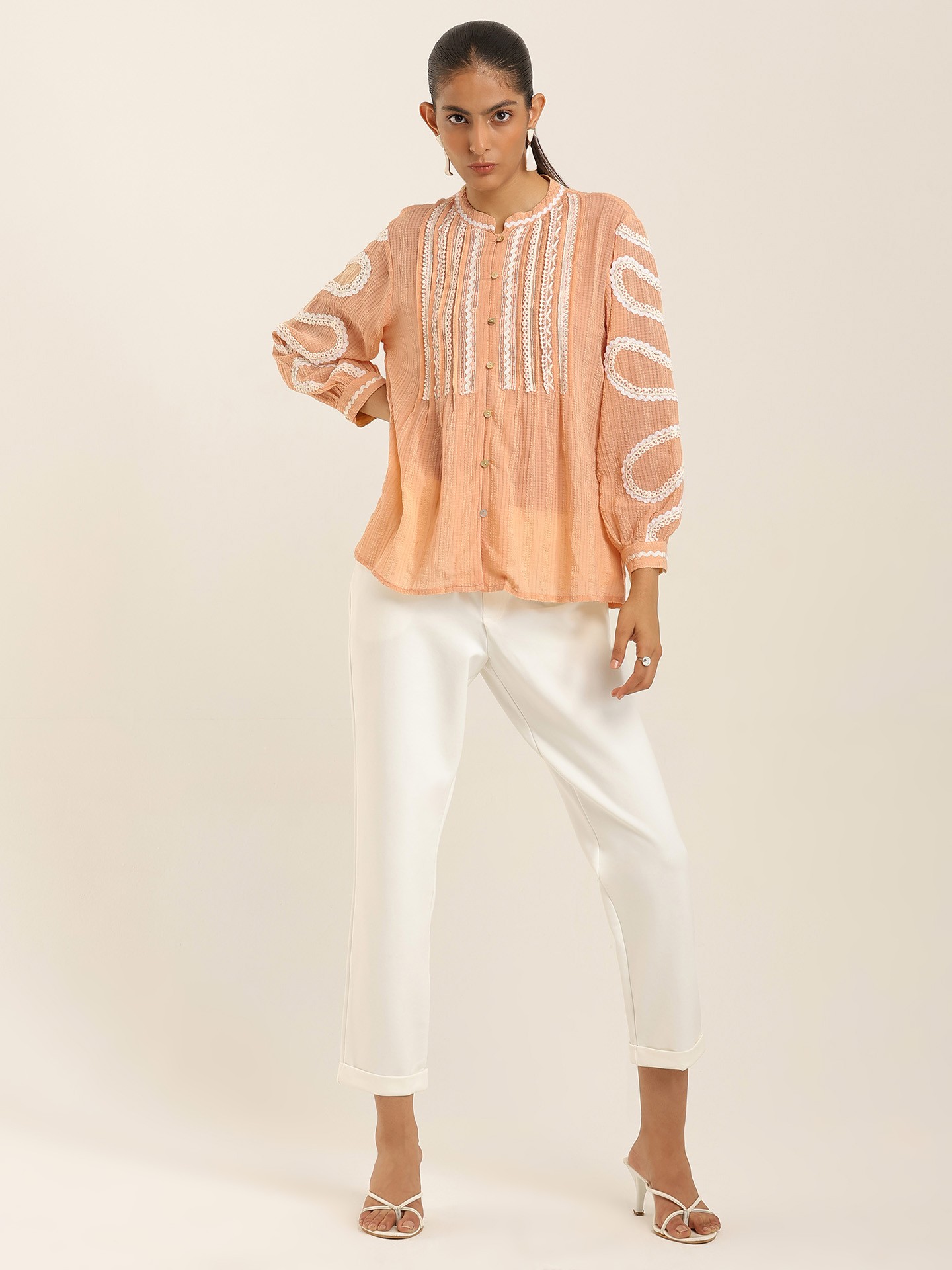 Peach Mirabelle Top