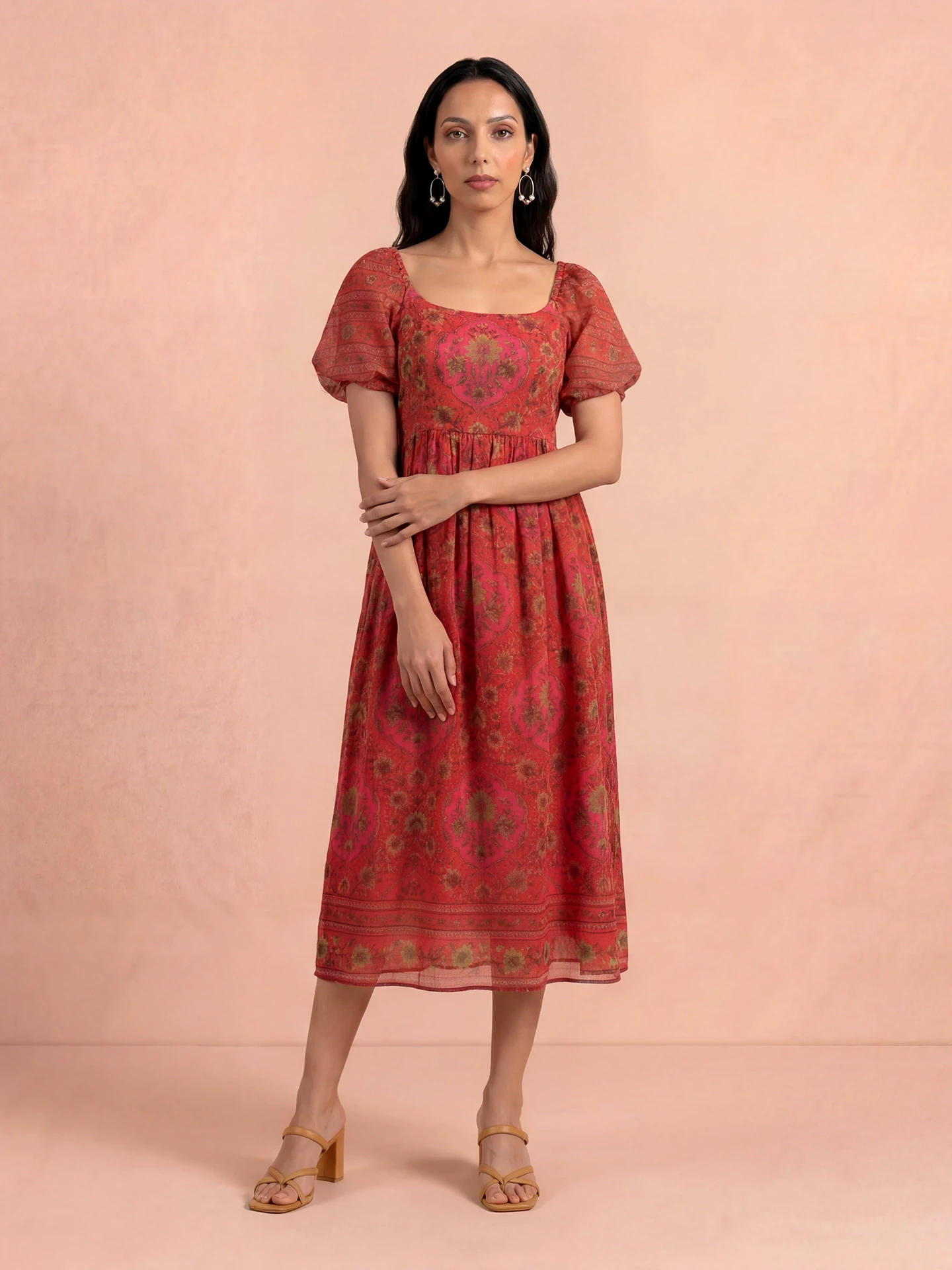 Pink Fern Long Dress