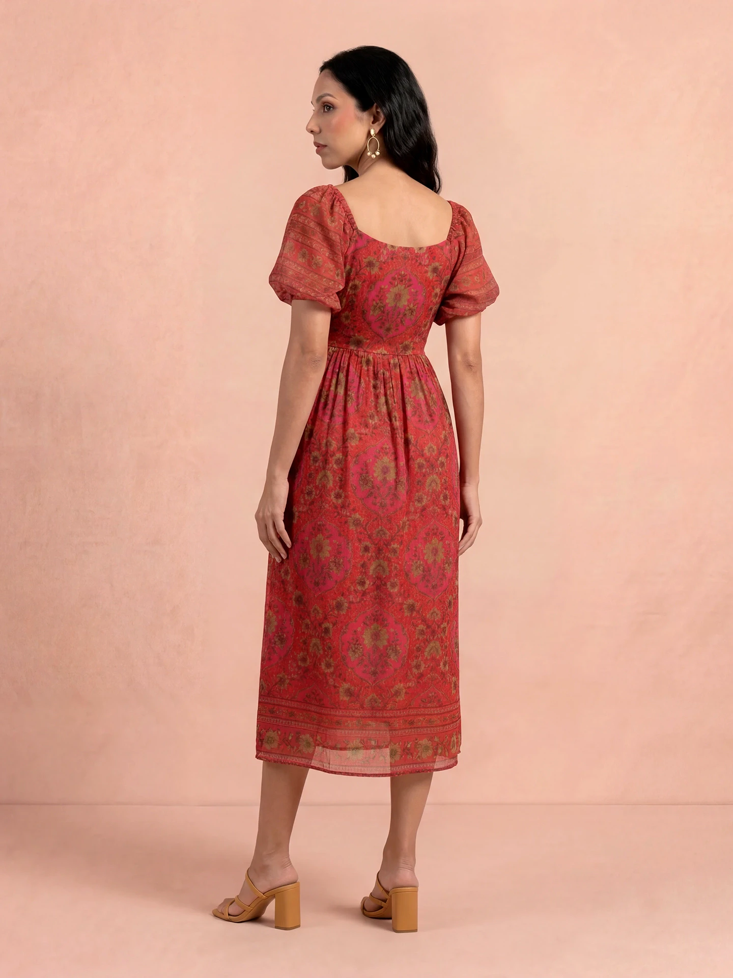 Pink Fern Long Dress