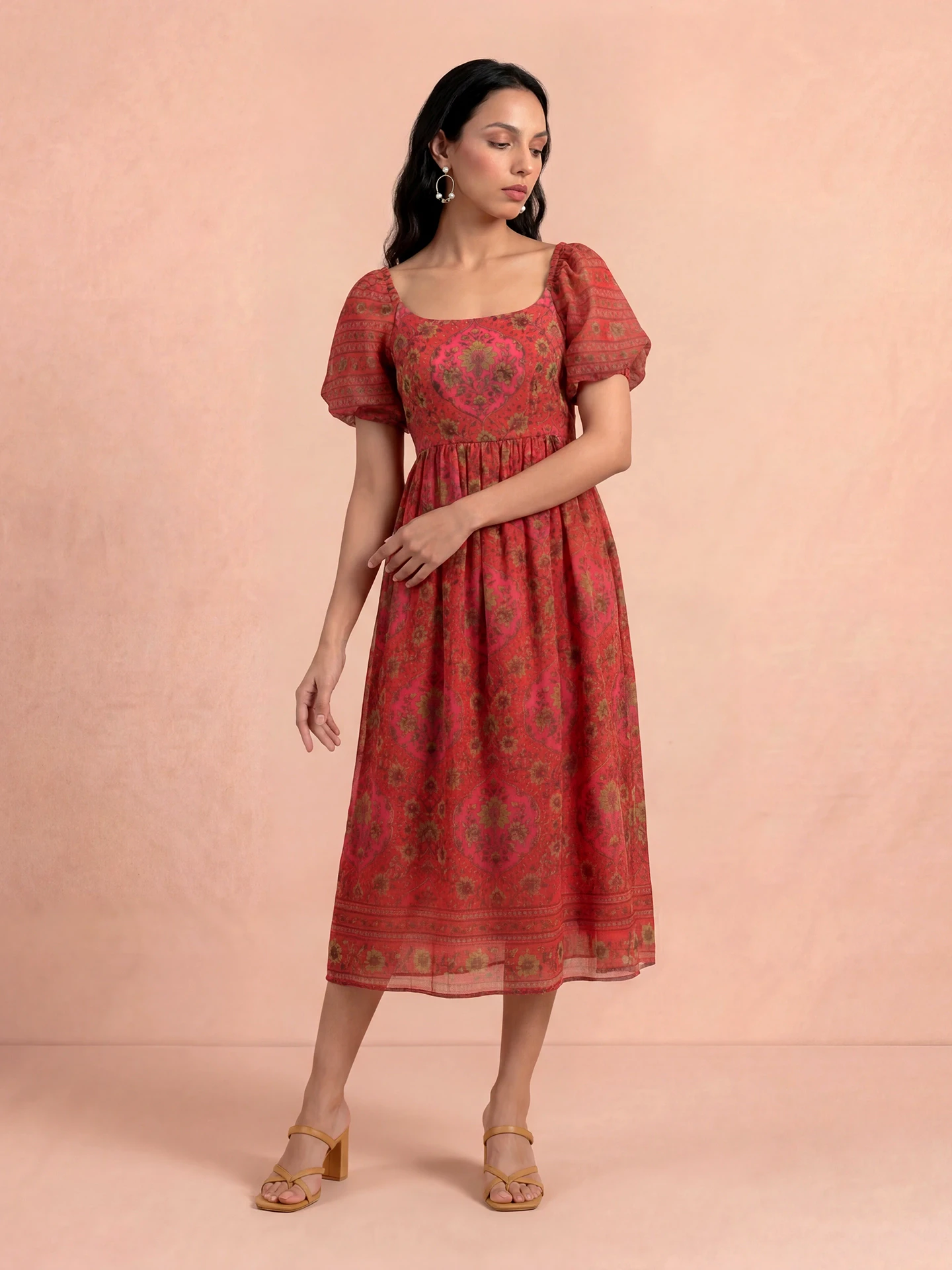 Pink Fern Long Dress