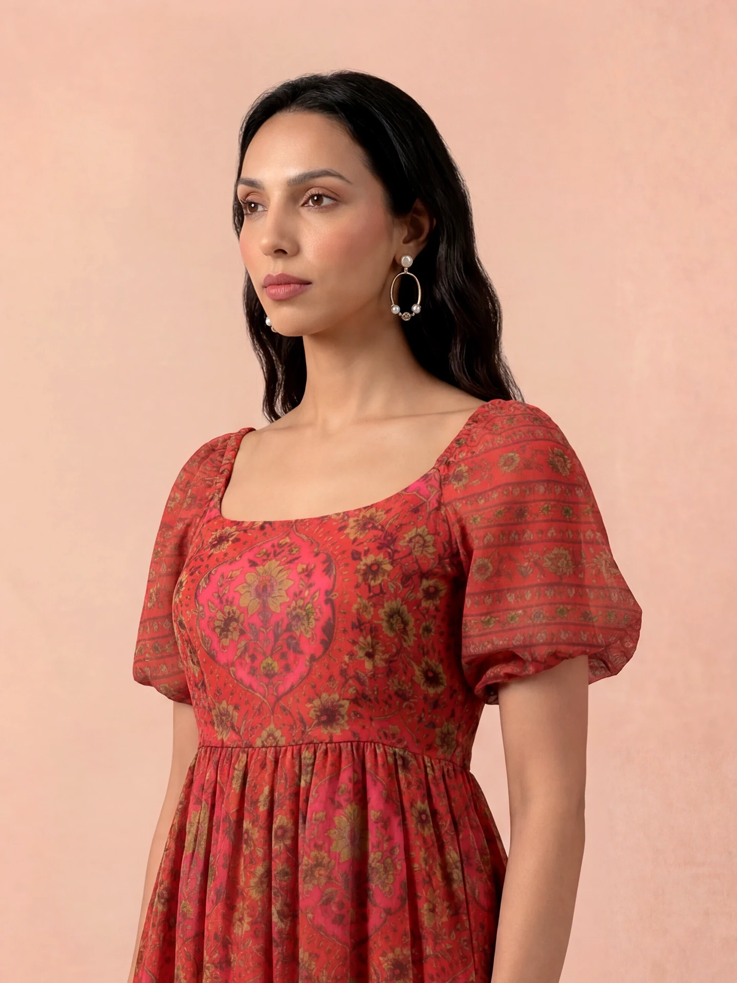 Pink Fern Long Dress