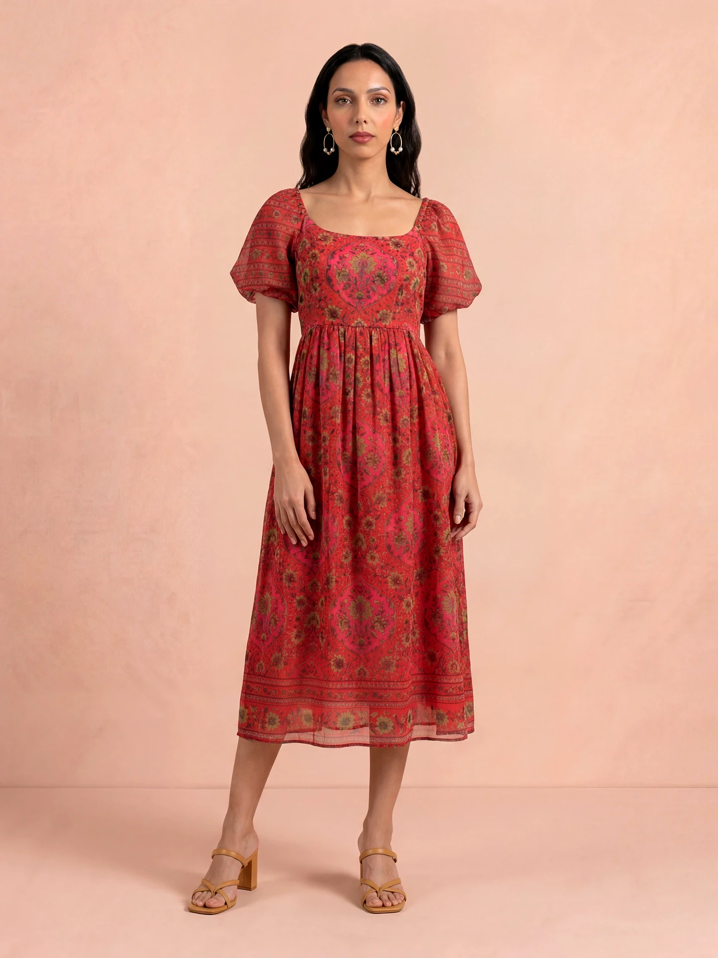 Pink Fern Long Dress