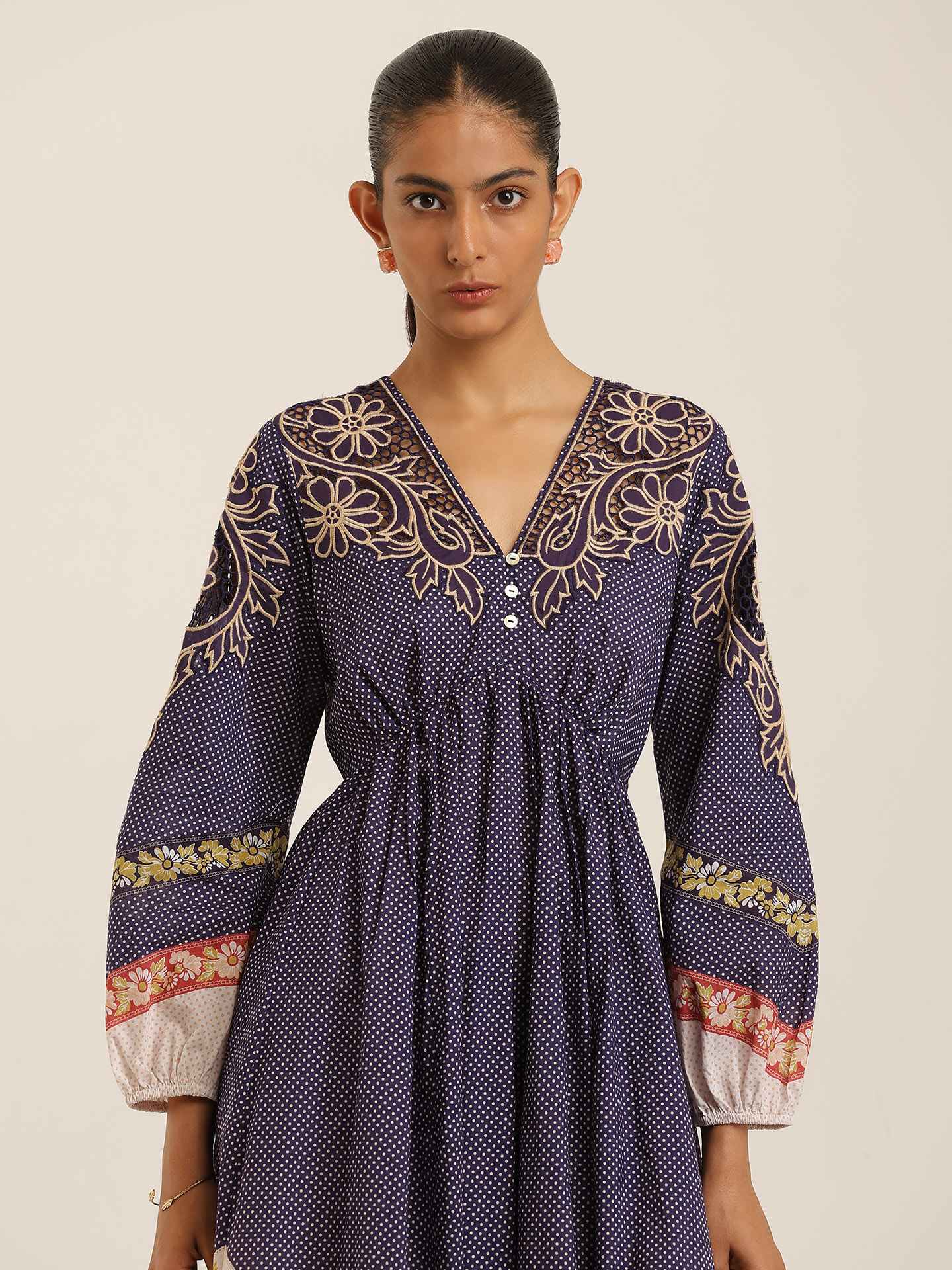 Navy Elina Long Dress