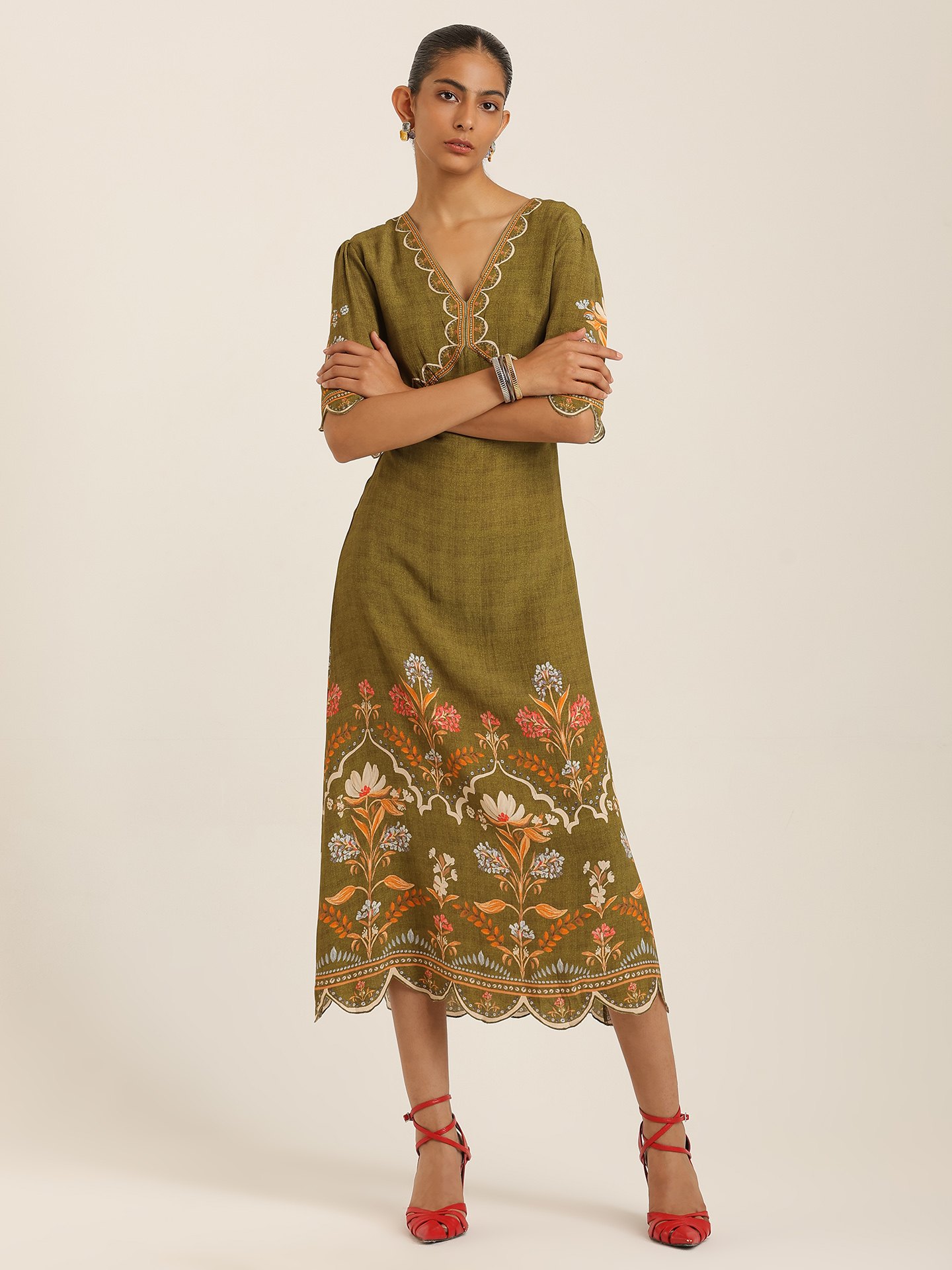 Olive Alaia Long Dress