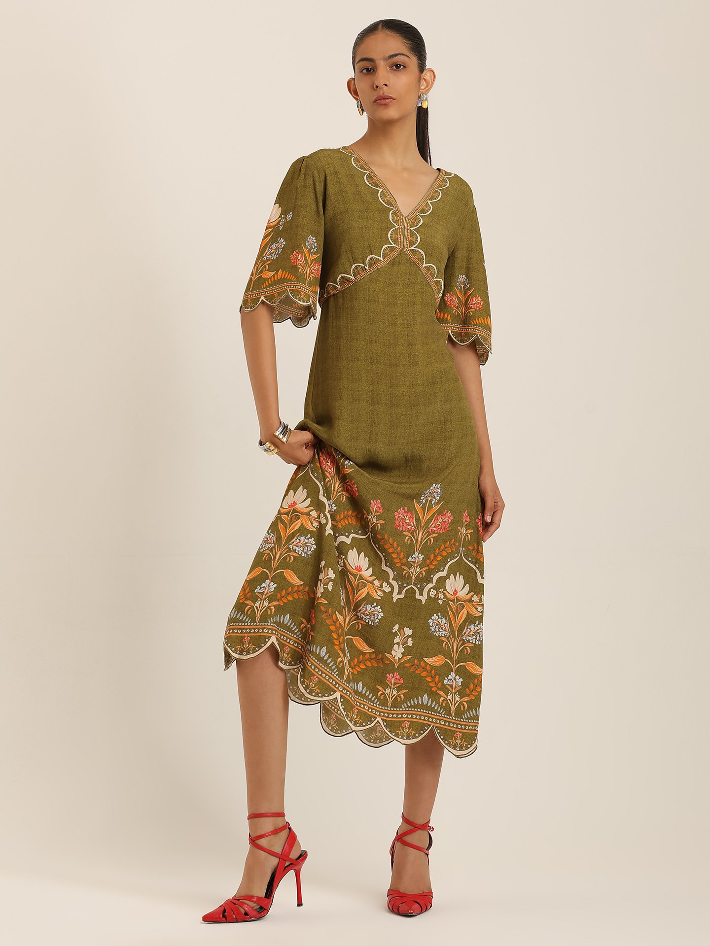 Olive Alaia Long Dress