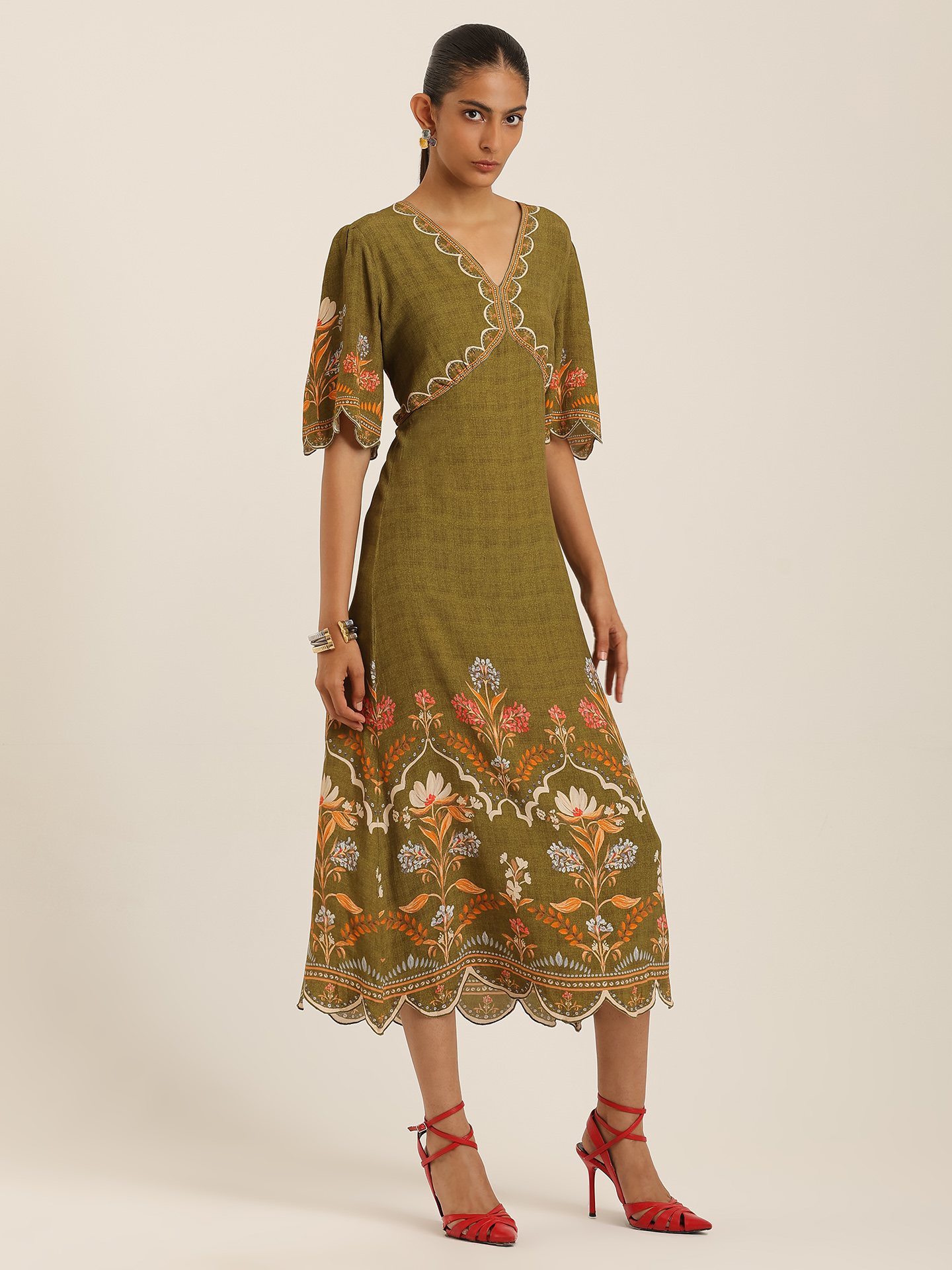 Olive Alaia Long Dress