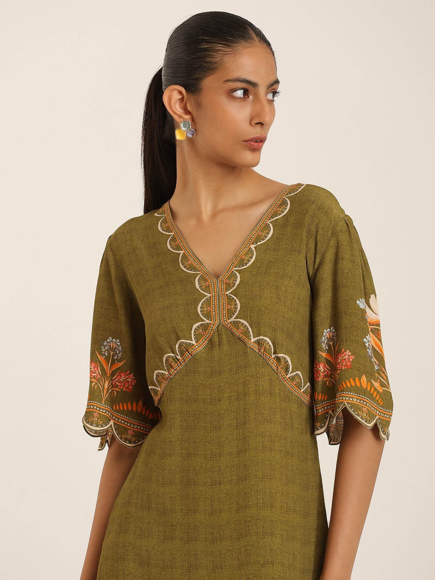 Olive Alaia Long Dress