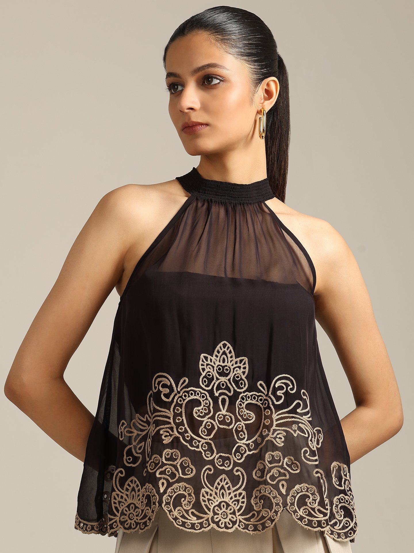 Black Stacey Top