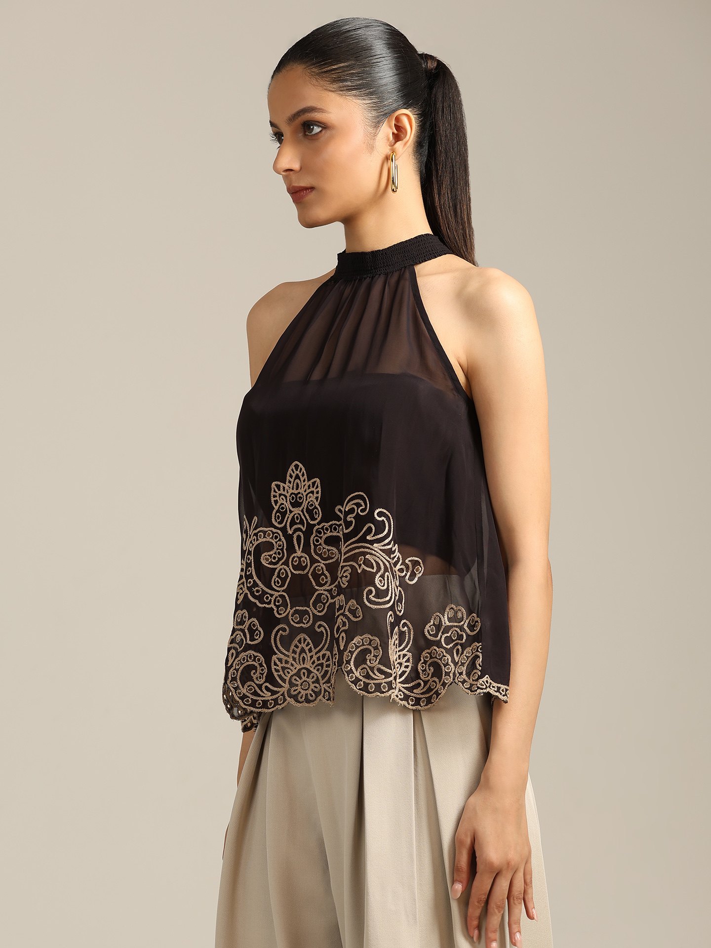 Black Stacey Top