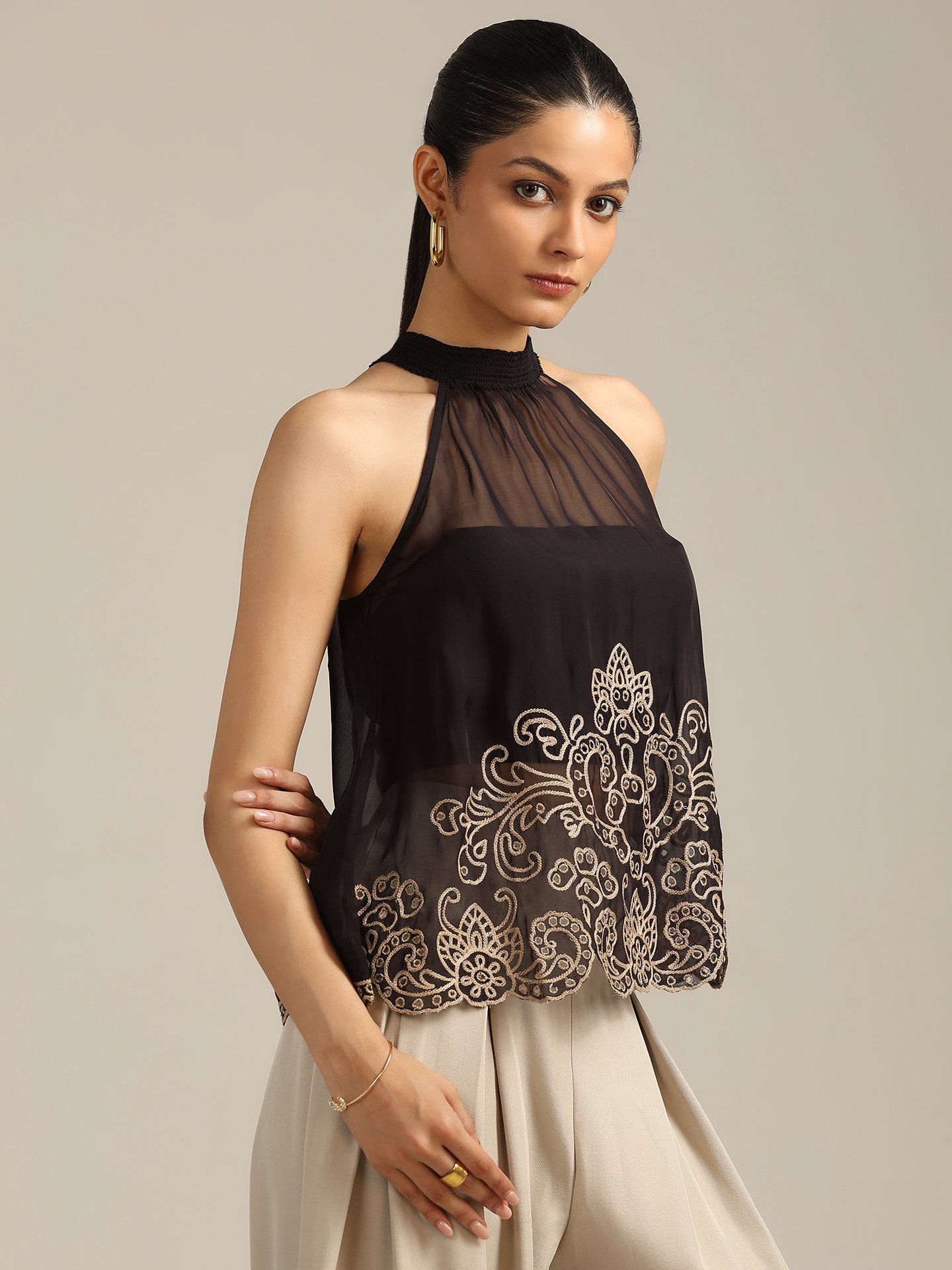 Black Stacey Top
