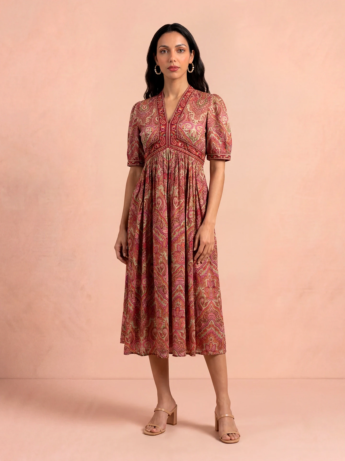 Ecru Simona Midi Dress
