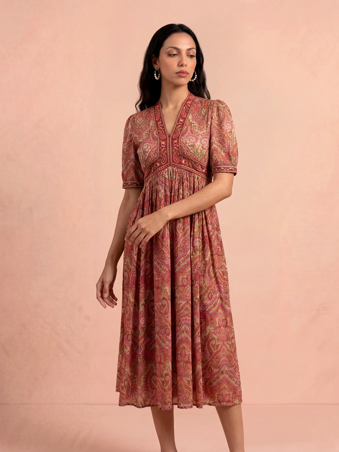 Ecru Simona Midi Dress