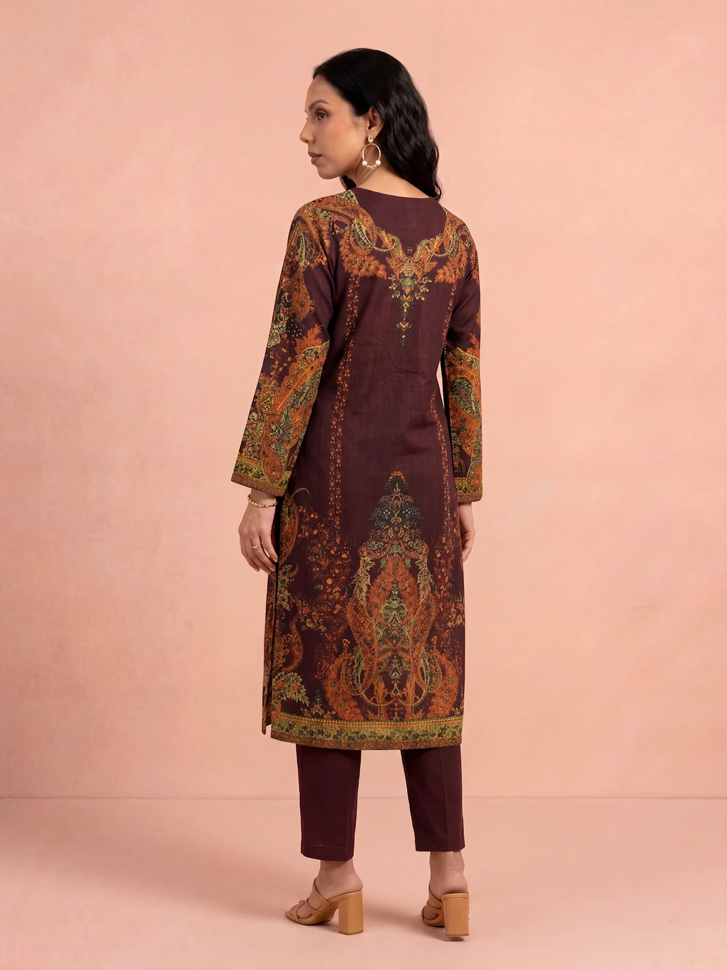 Wine Tuberose Suit Set