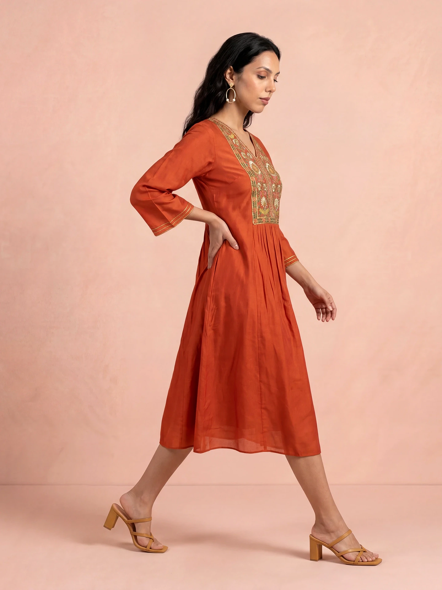 Orange Laila Festive Kurta