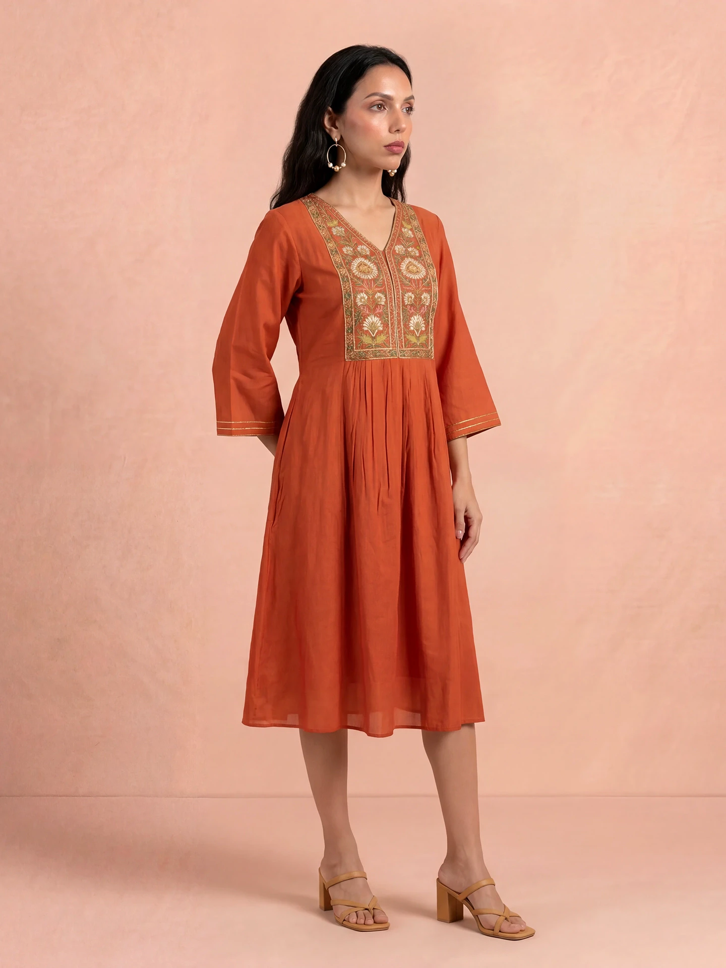 Orange Laila Festive Kurta