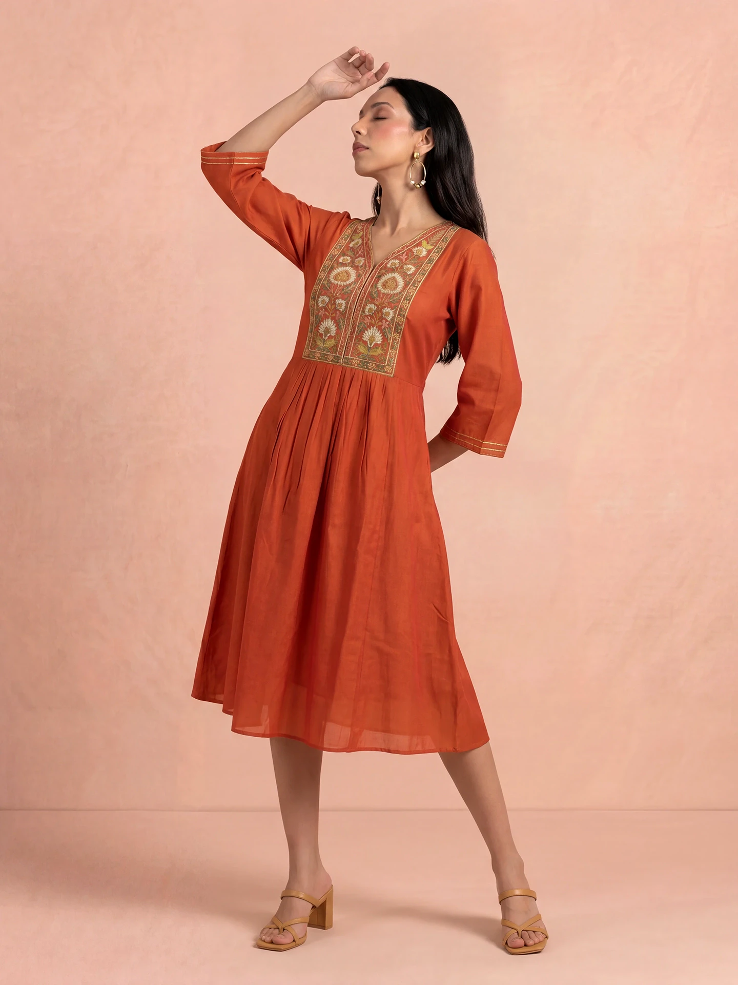 Orange Laila Festive Kurta