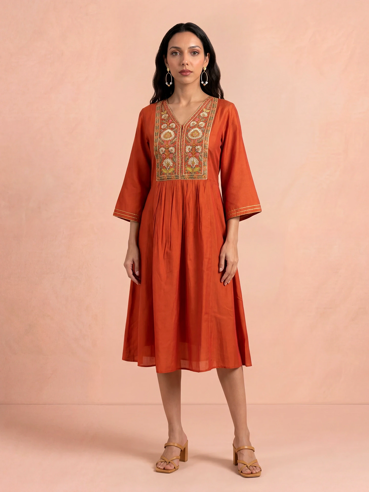 Orange Laila Festive Kurta