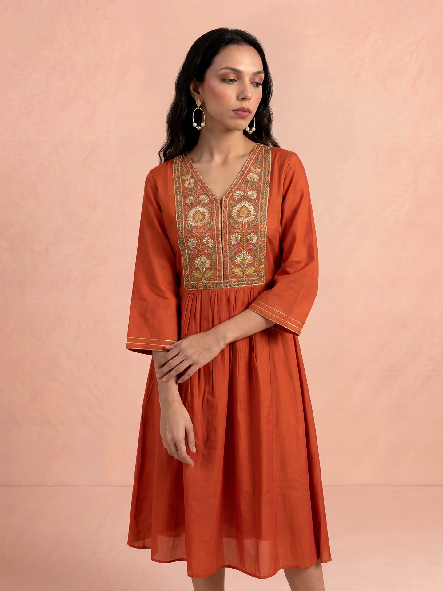 Orange Laila Festive Kurta