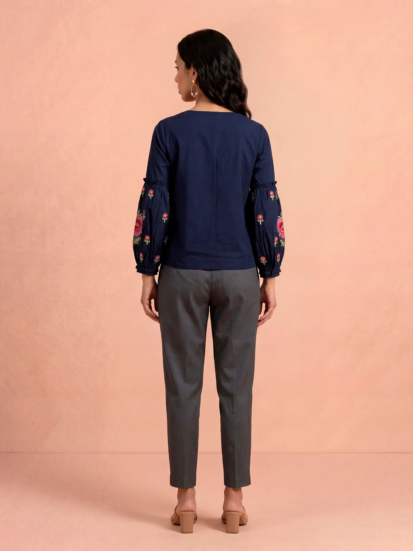 Blue Ridhi Solid Shirt