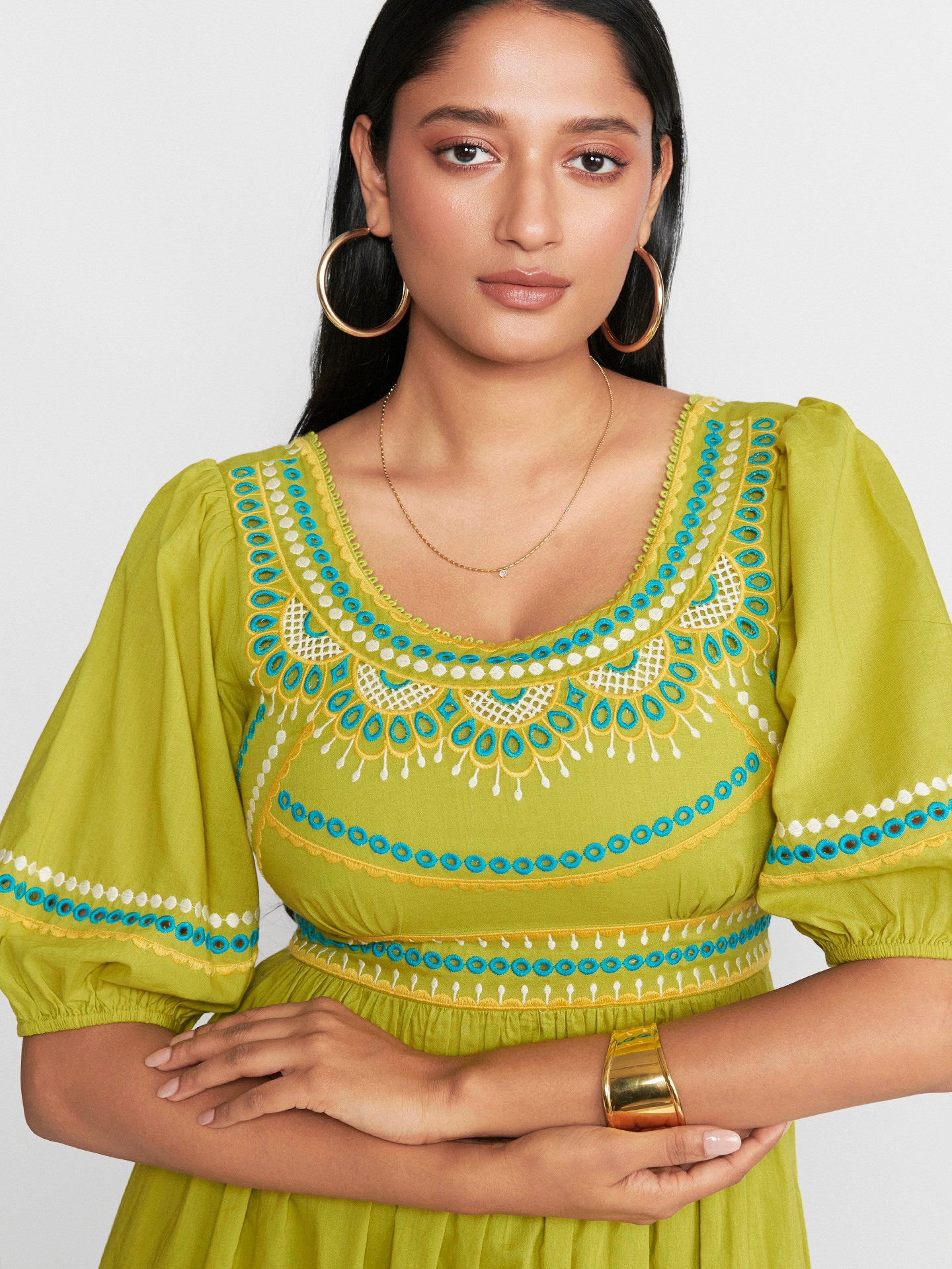 Neon Green Airlie Long Dress