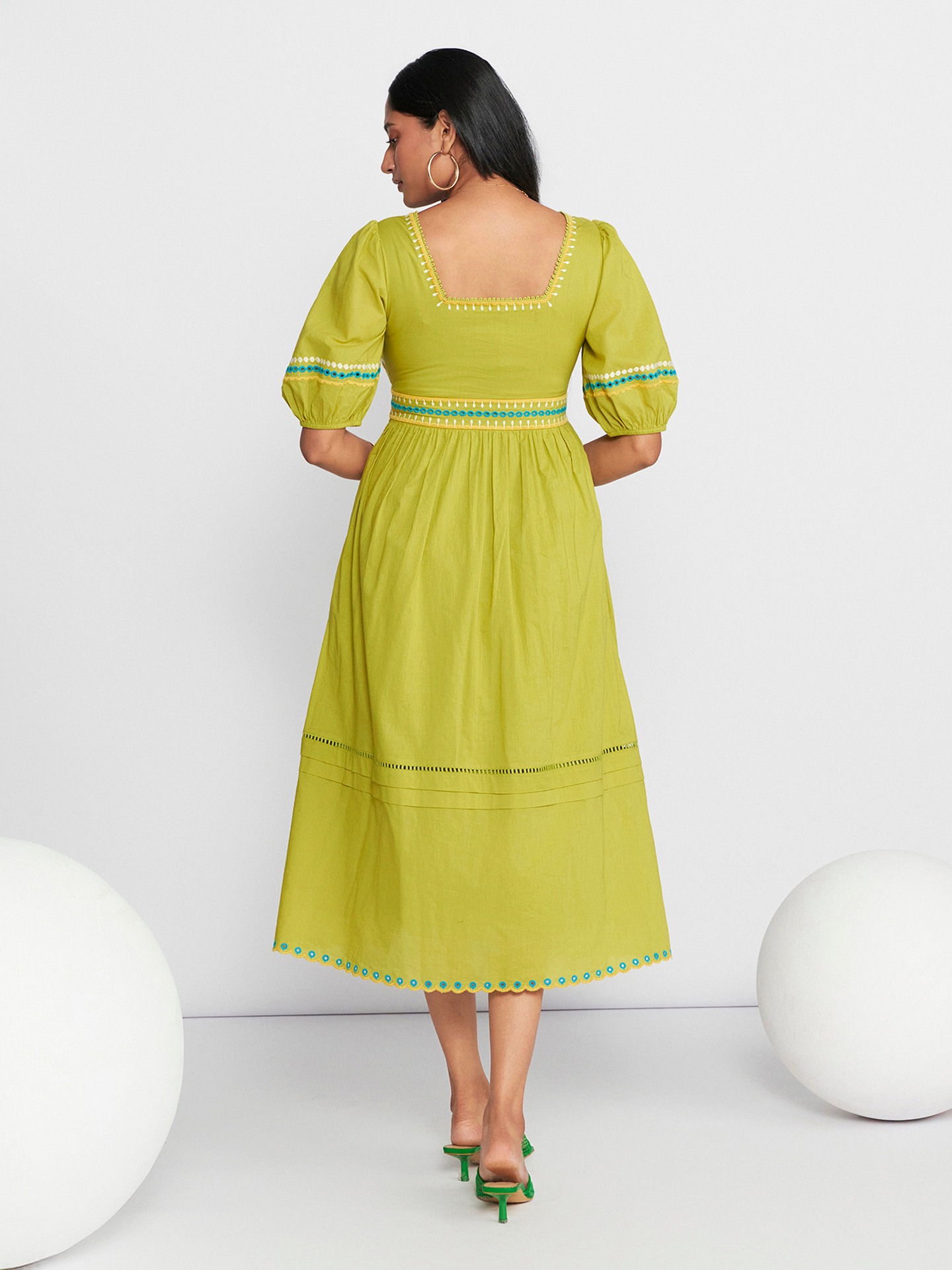 Neon Green Airlie Long Dress