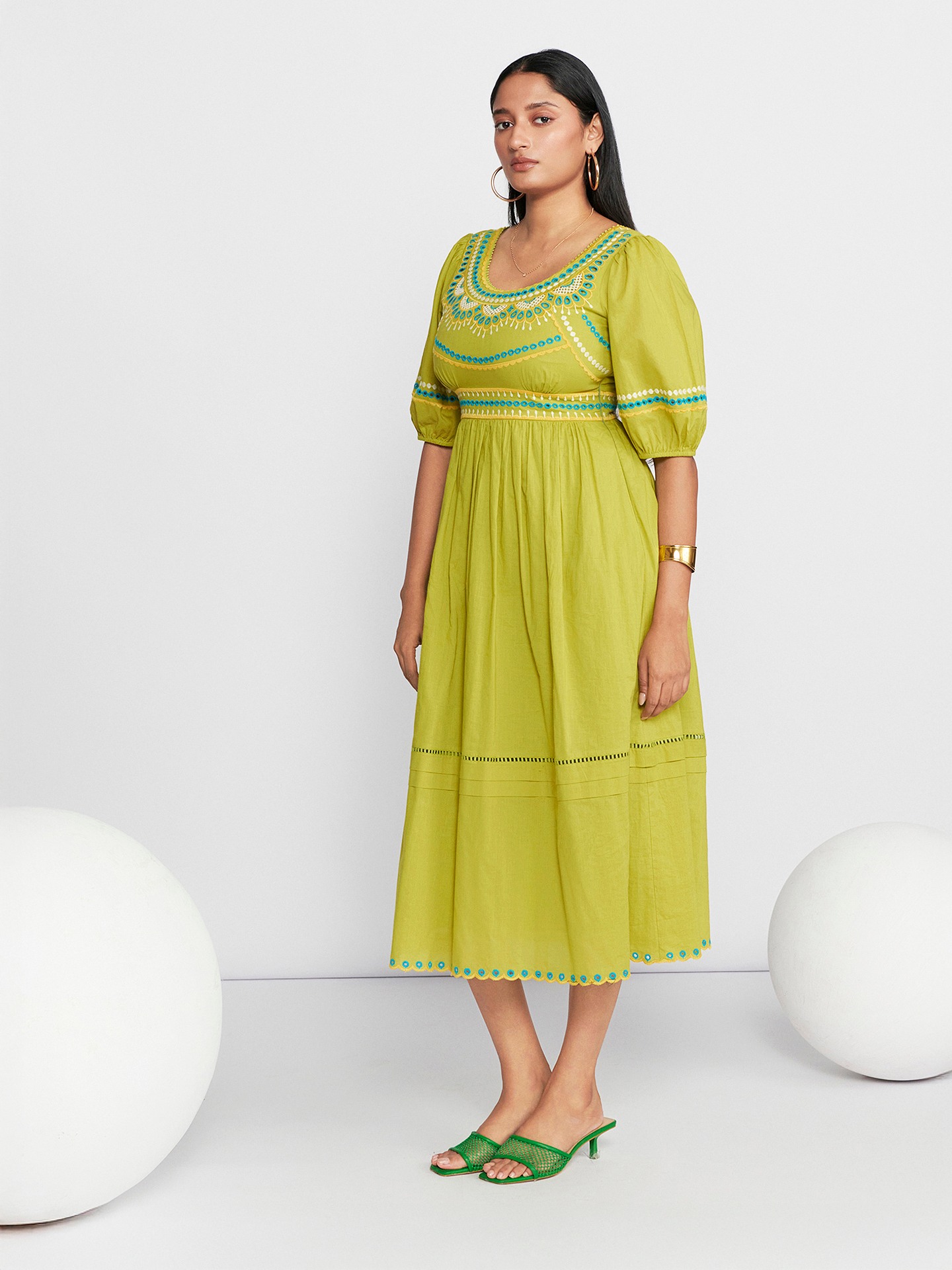 Neon Green Airlie Long Dress
