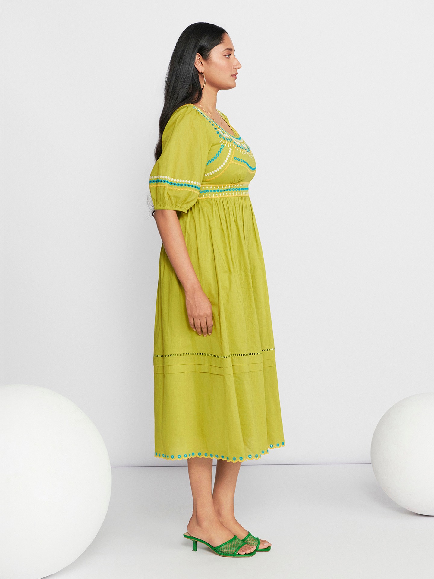Neon Green Airlie Long Dress