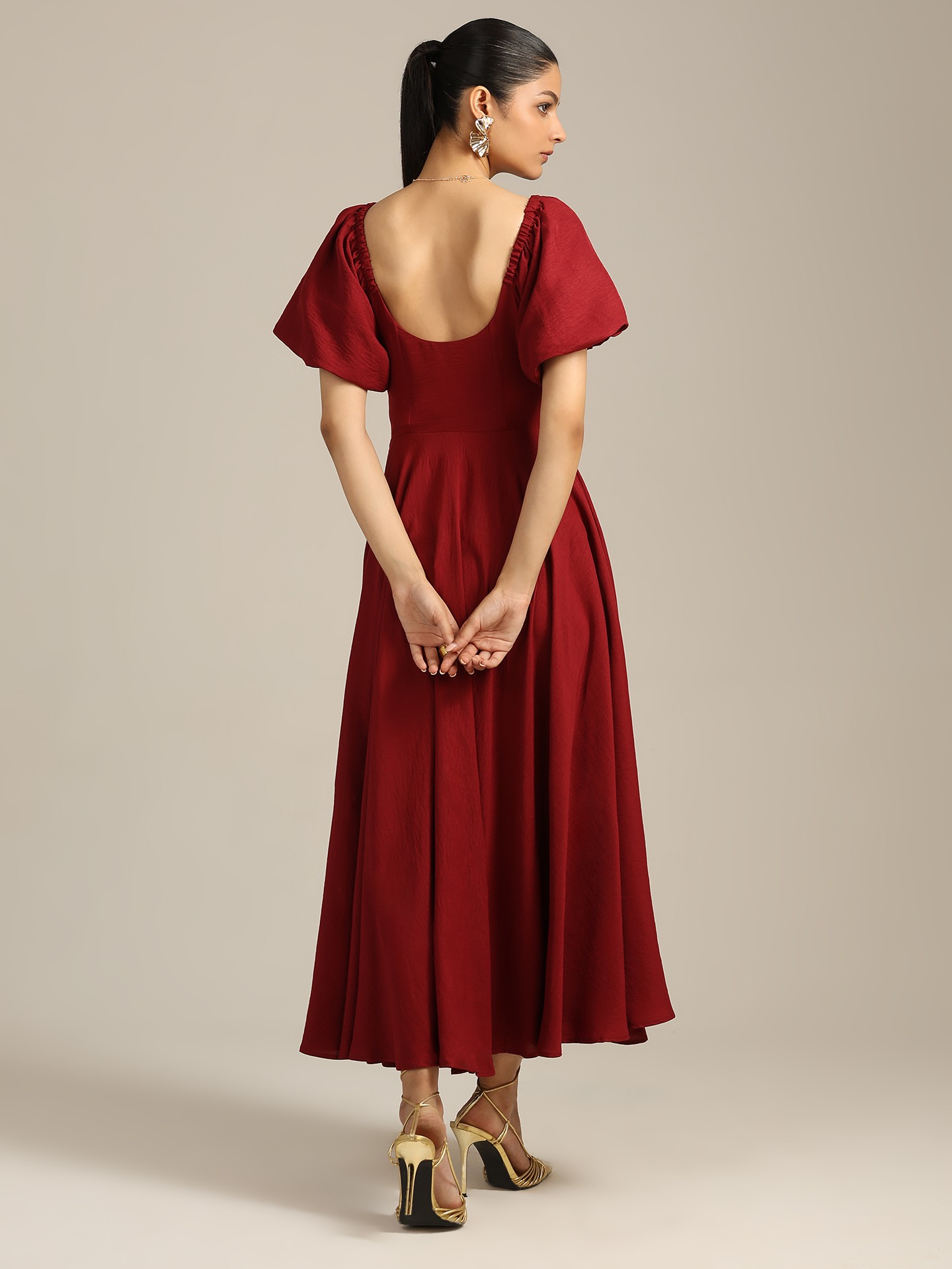 Burgundy Astrid Long Dress