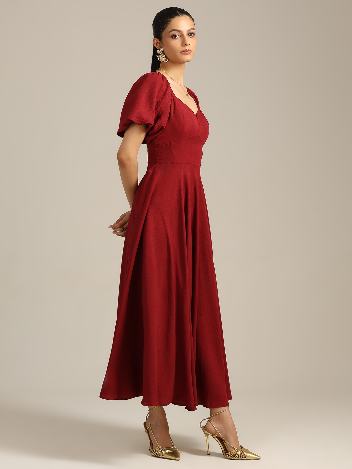 Burgundy Astrid Long Dress