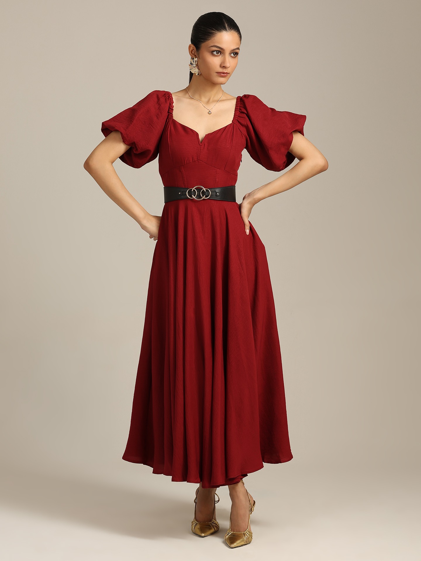 Burgundy Astrid Long Dress