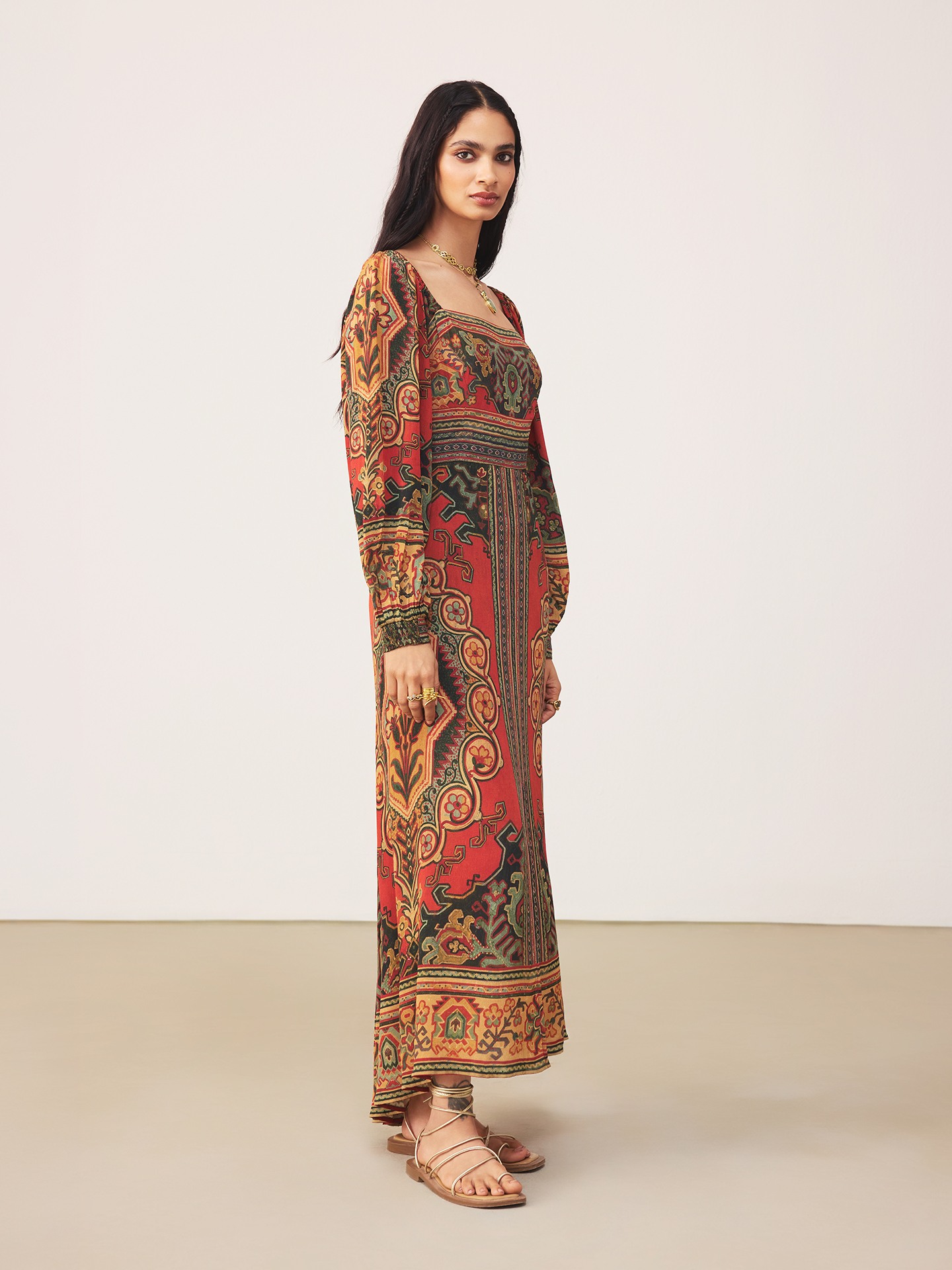 Rust Ambi Long Dress