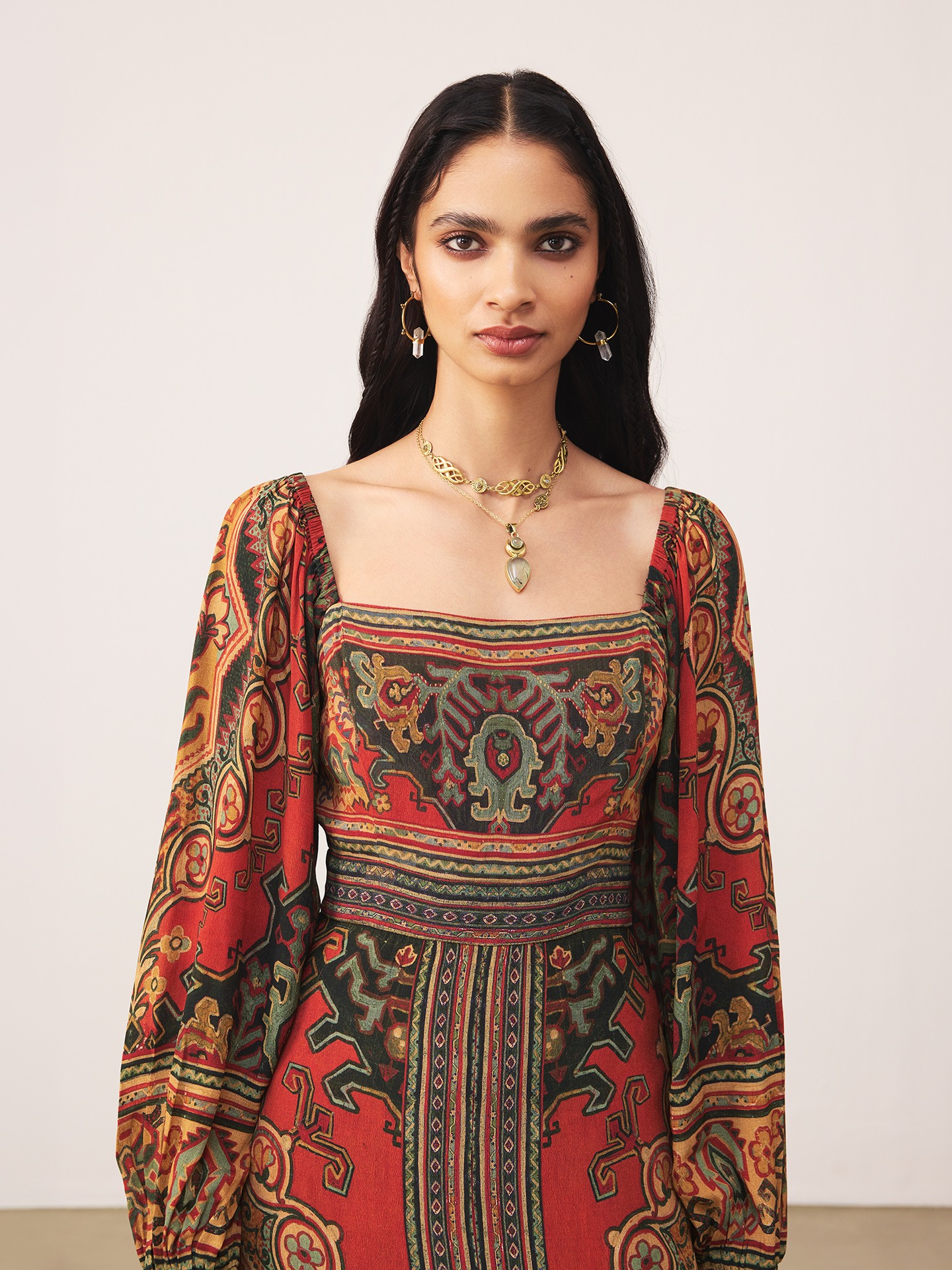 Rust Ambi Long Dress