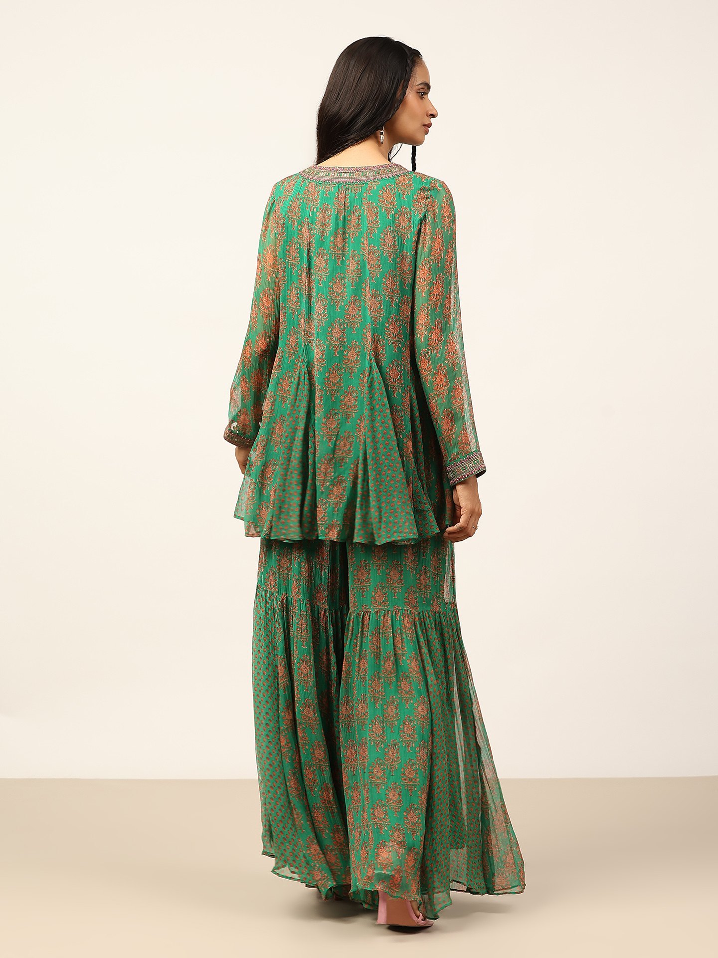 Green Anantam Print Cord Set