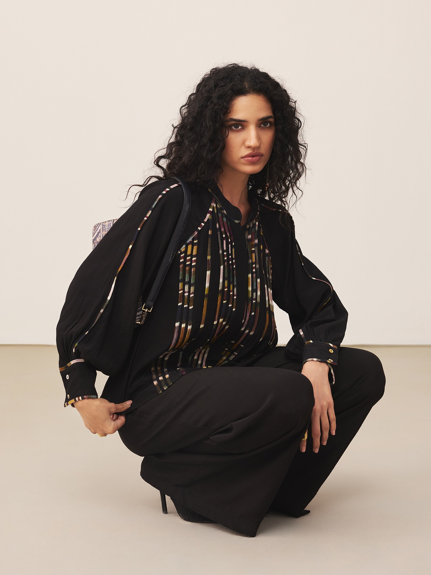 Black Candice Solid Shirt